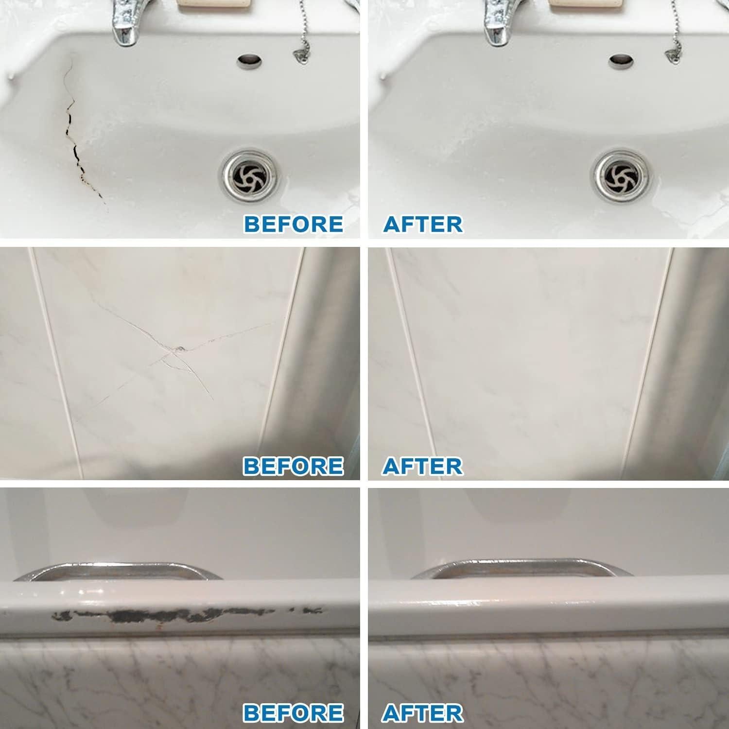 Kit de Reparación de Baños Ankita 3.7oz Fibra de Vidrio Impermeable