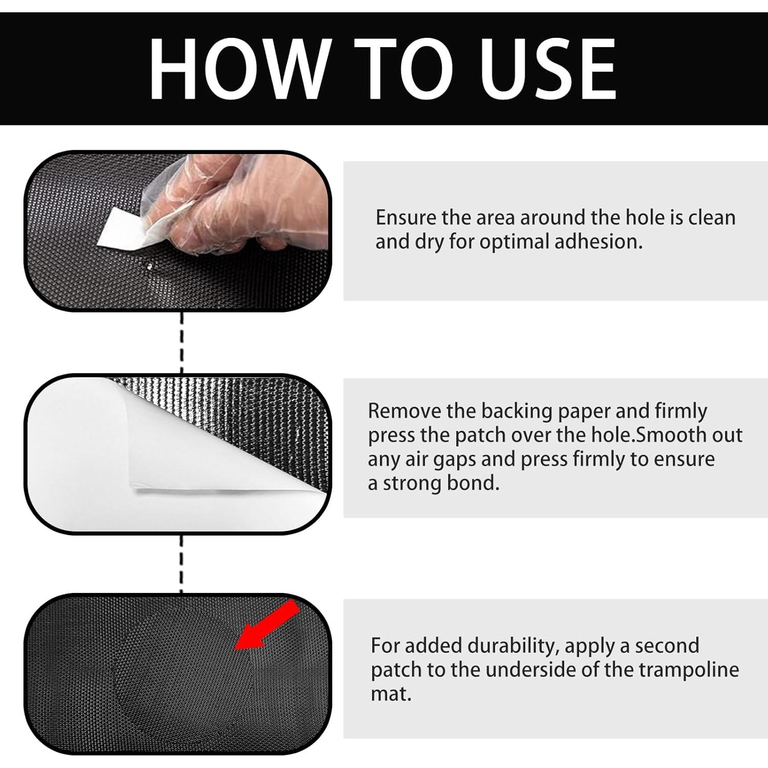 Kit de Parche Autoadhesivo Bezant para Trampolín - 3 Piezas