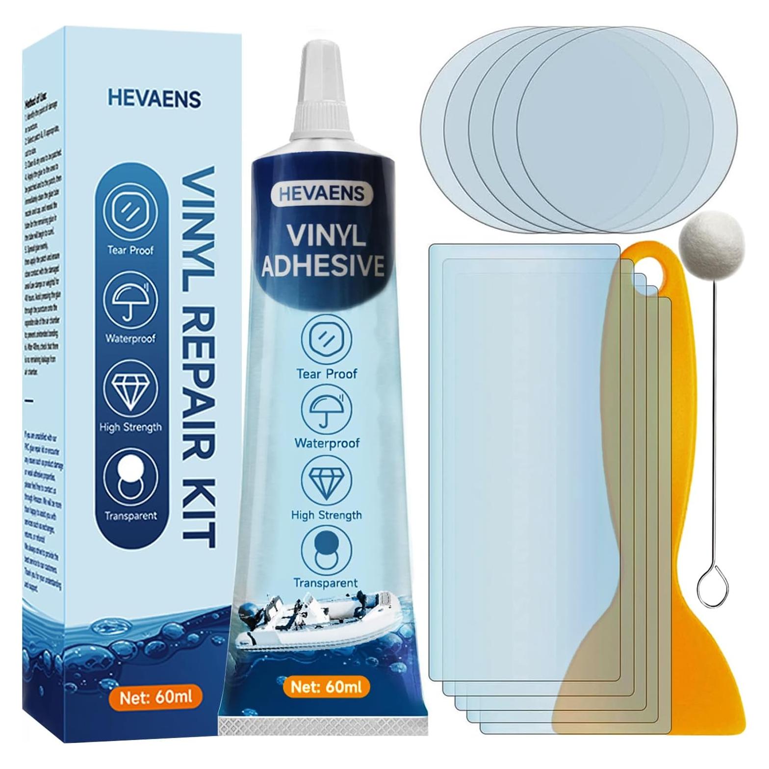 Kit de Reparación de Parche Inflable Hevaens 60ml Vinilo
