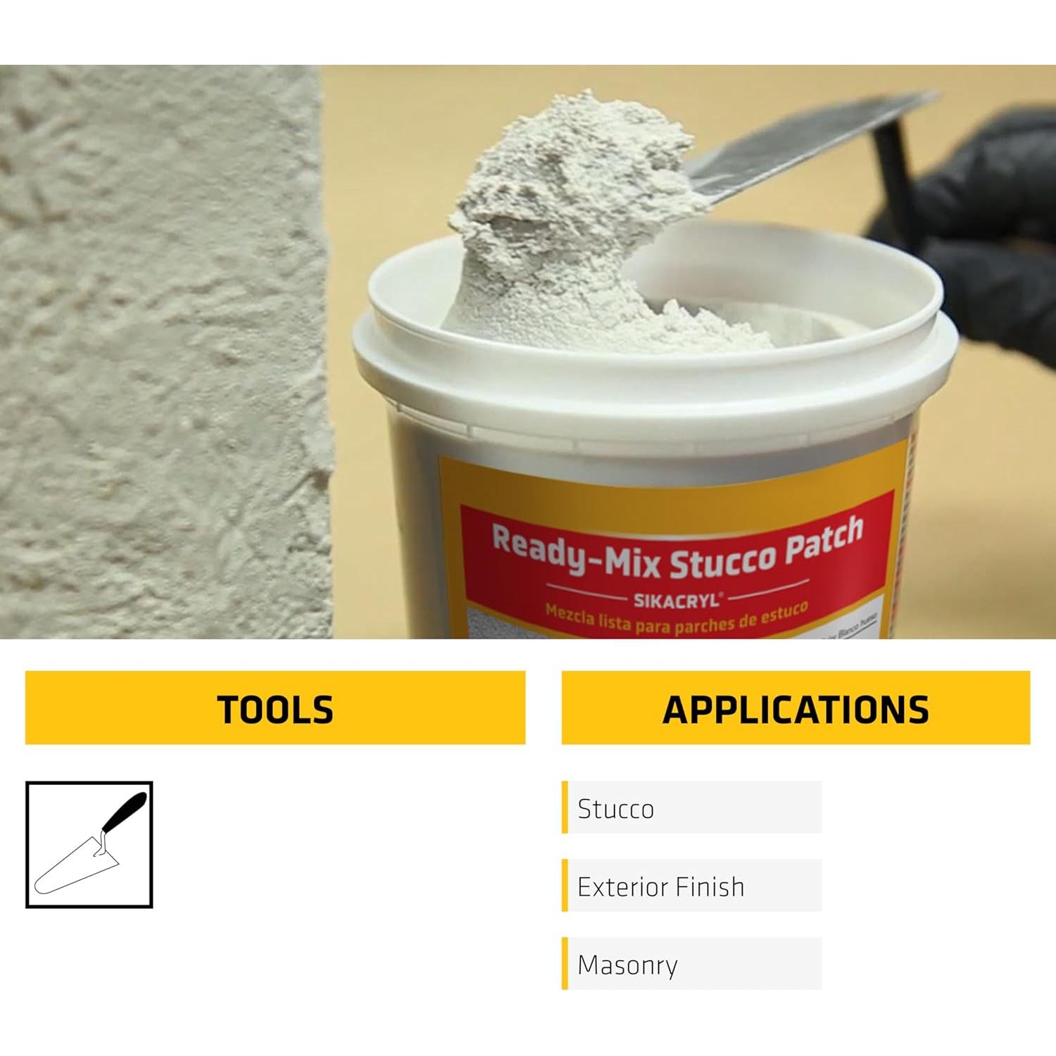 Parche de Estuco SIKA Sikacryl 1L Blanco Resistente a Humedad