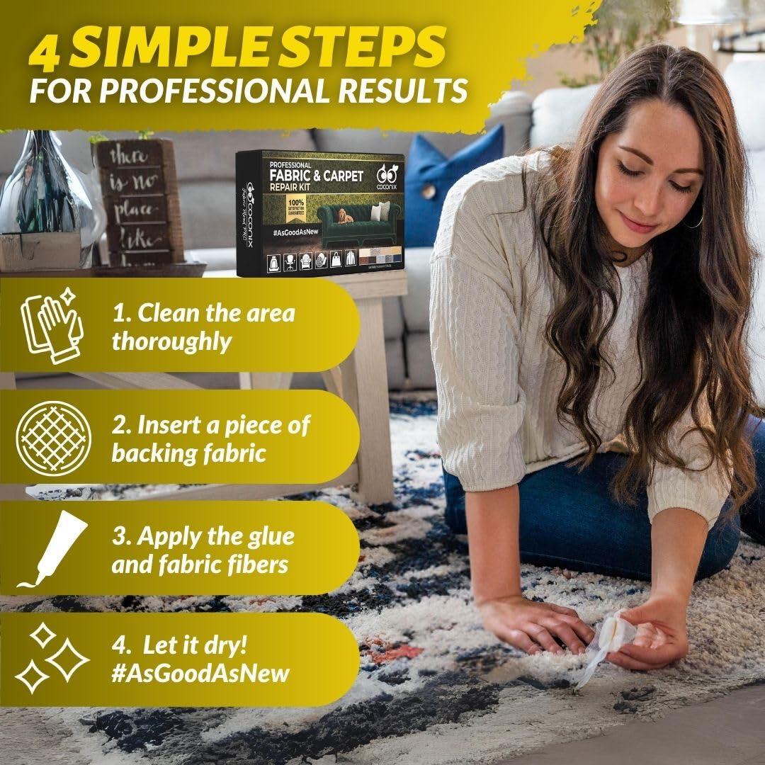 Kit de Reparación de Telas y Alfombras Coconix FRK - 1 Solución Todo en Uno