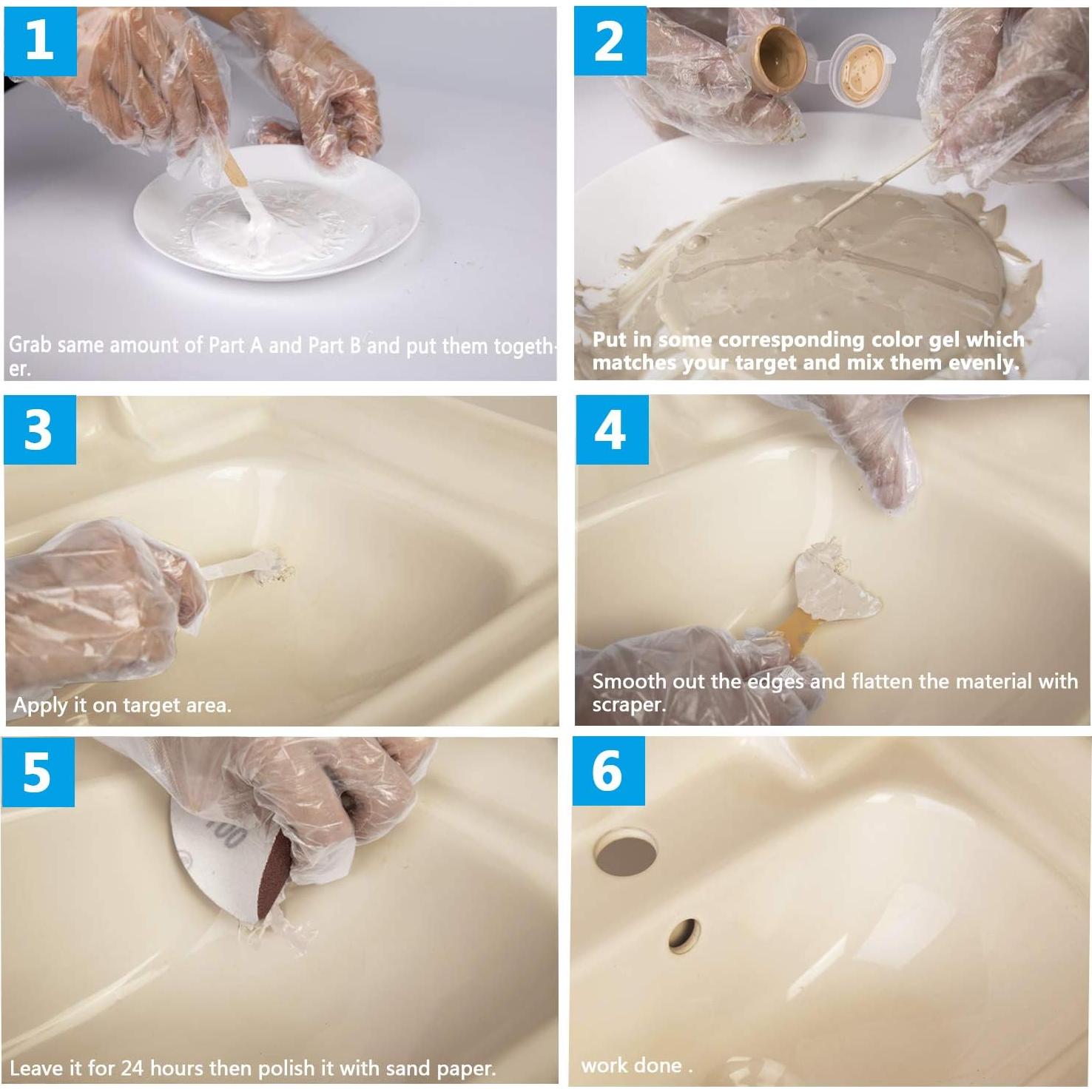 Kit de Reparación de Baños Hometinker 3.7oz Fibra de Vidrio