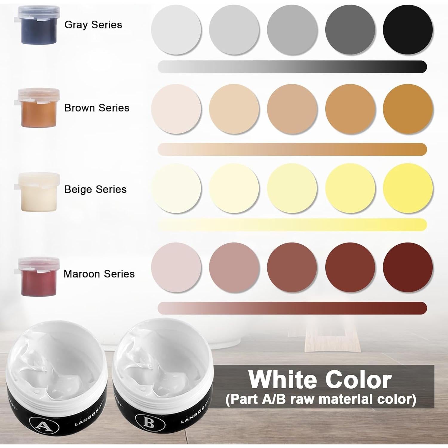 Kit de Reparación de Azulejos y Porcelana LANBOKIT 104g