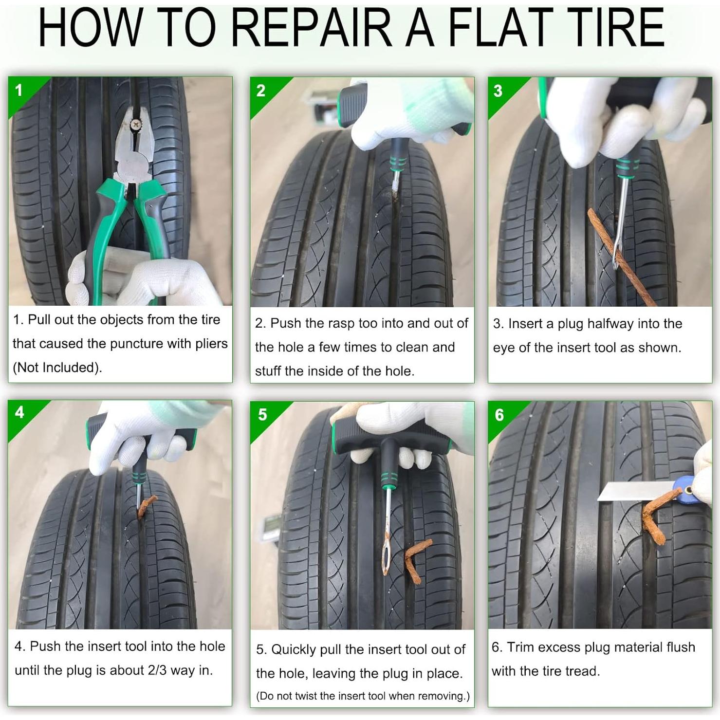 Kit de Reparación de Neumáticos HolaKit 22 Piezas Compacto