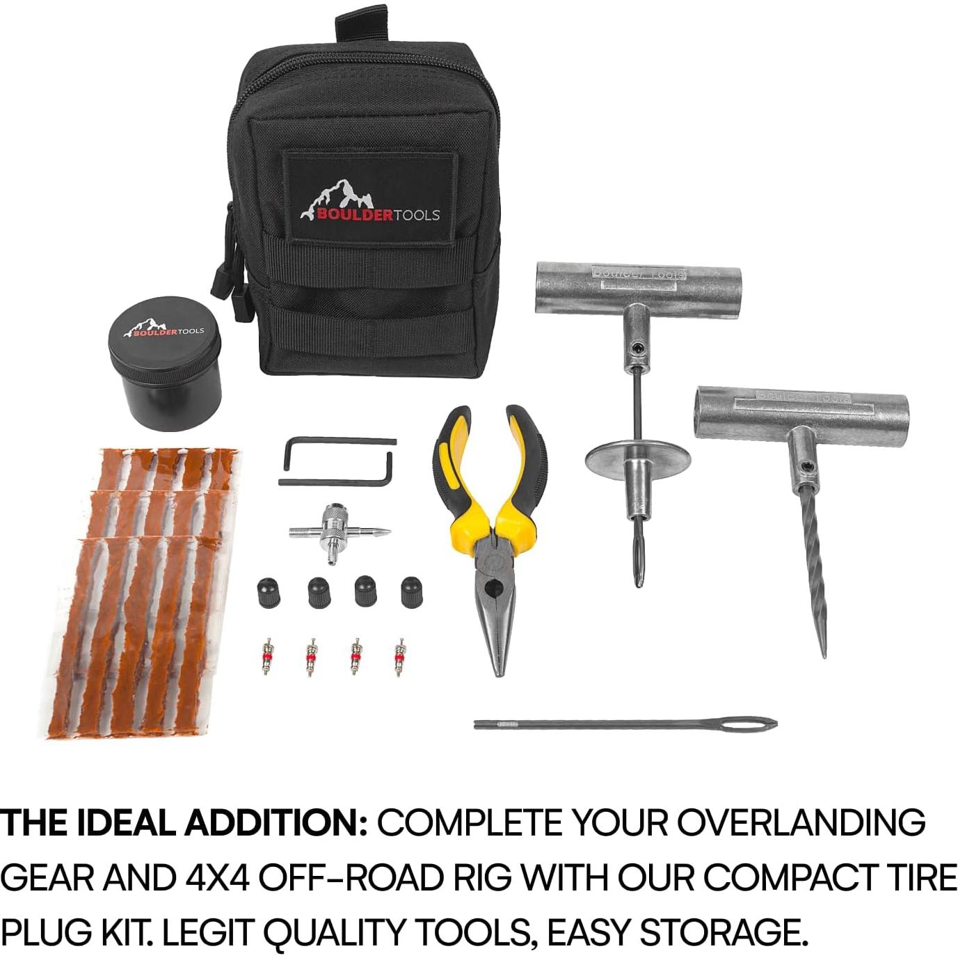 Kit de Reparación de Neumáticos Boulder Tools A095 Compacto