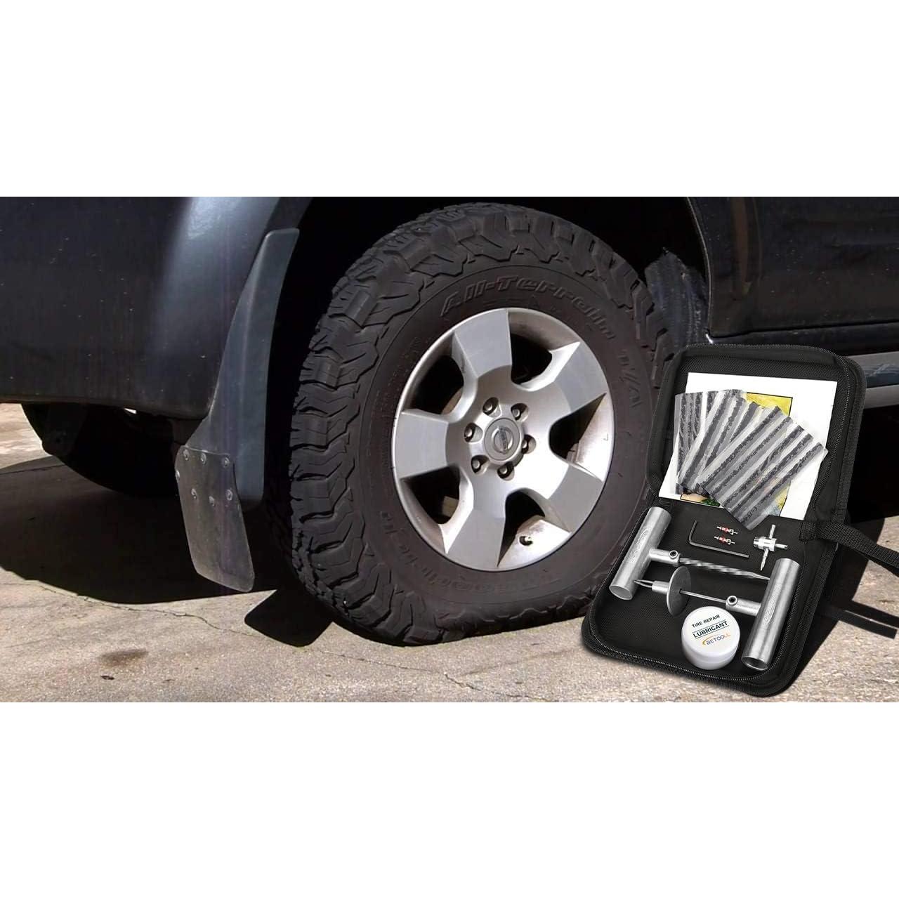 Kit de Reparación de Llantas BETOOLL 24 Pcs Universal para Coches y Motos