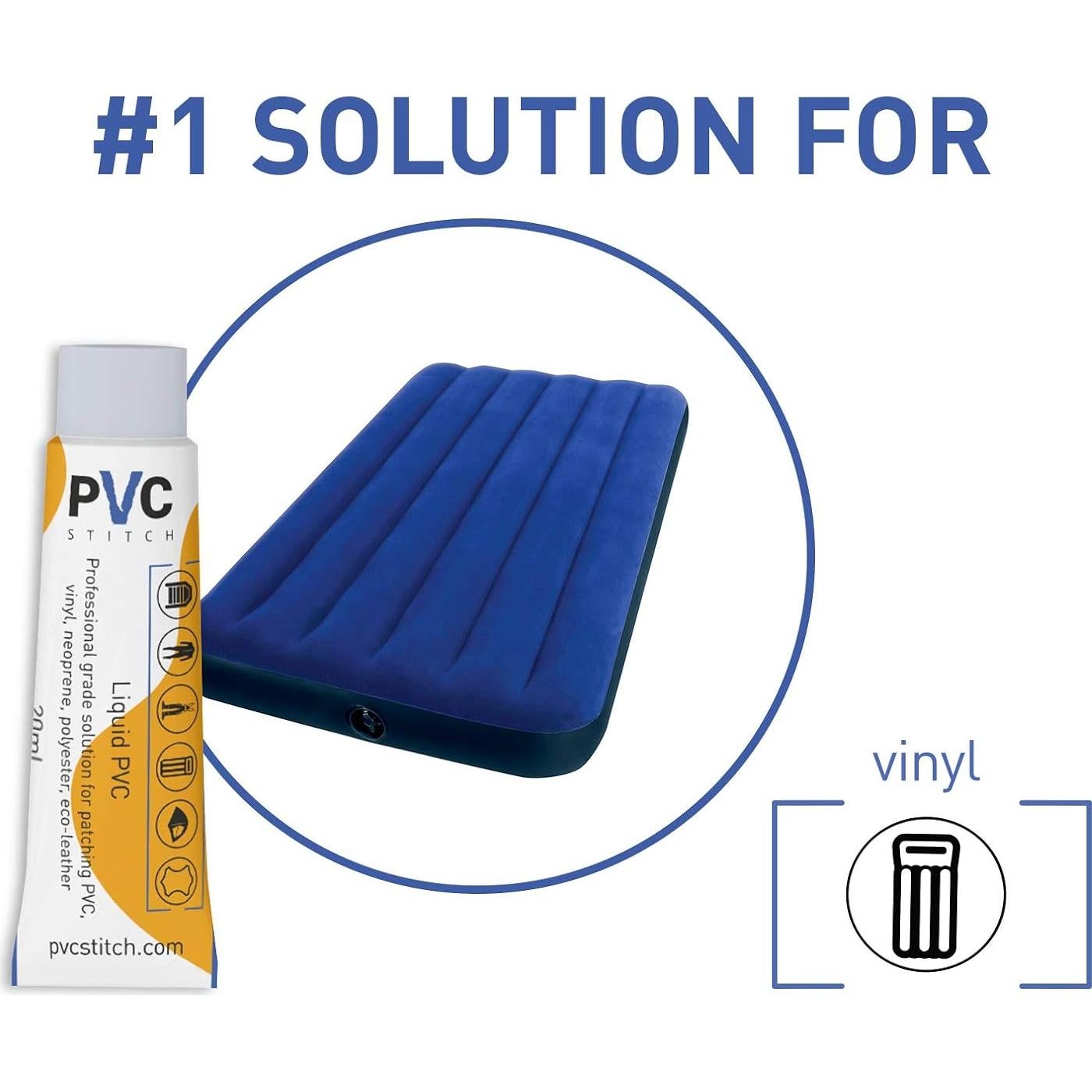 Kit de Reparación PVC Stitch 20ml para Colchones y Piscinas