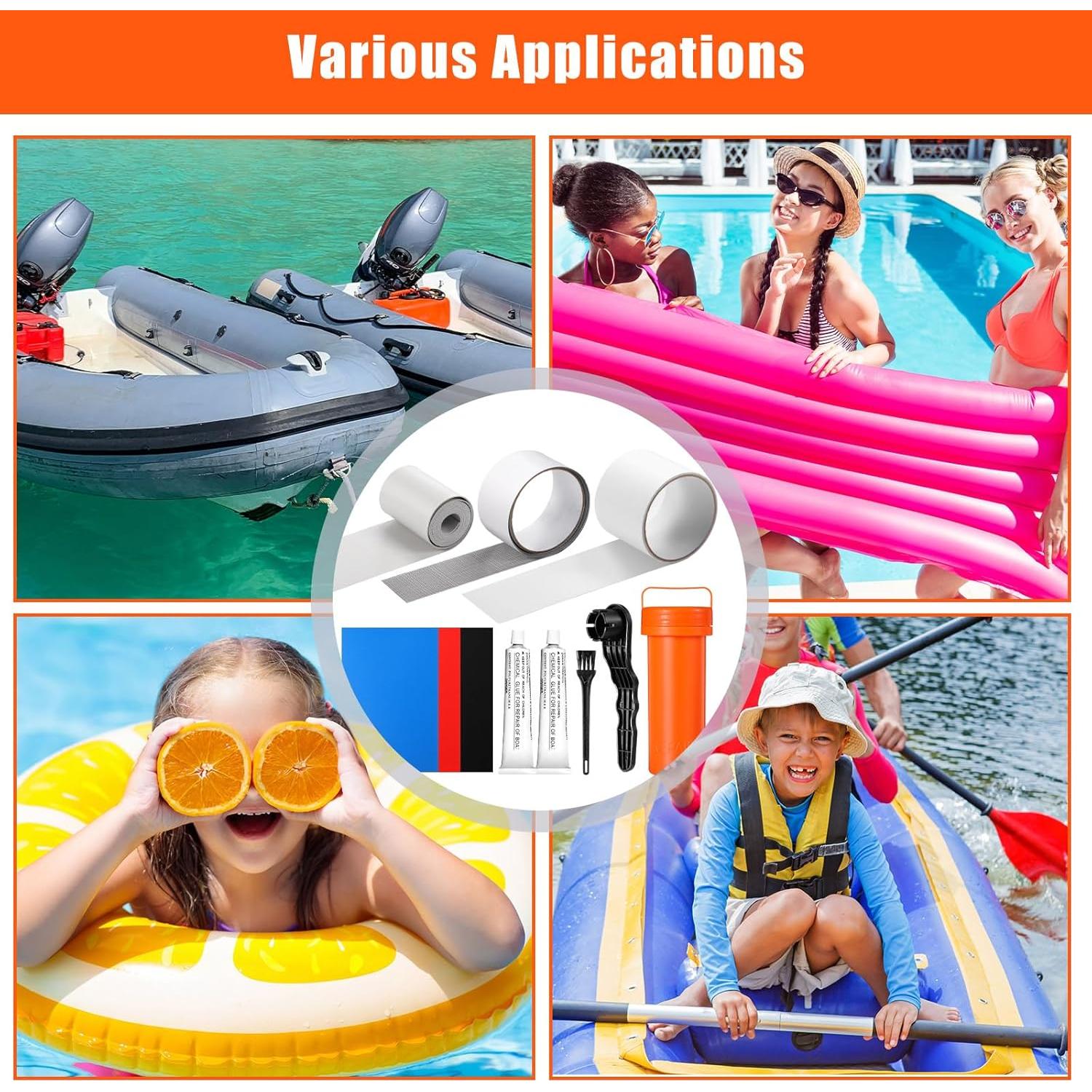 Kit de Reparación de Bote Inflable Gejoy MK4237 - 11 Piezas