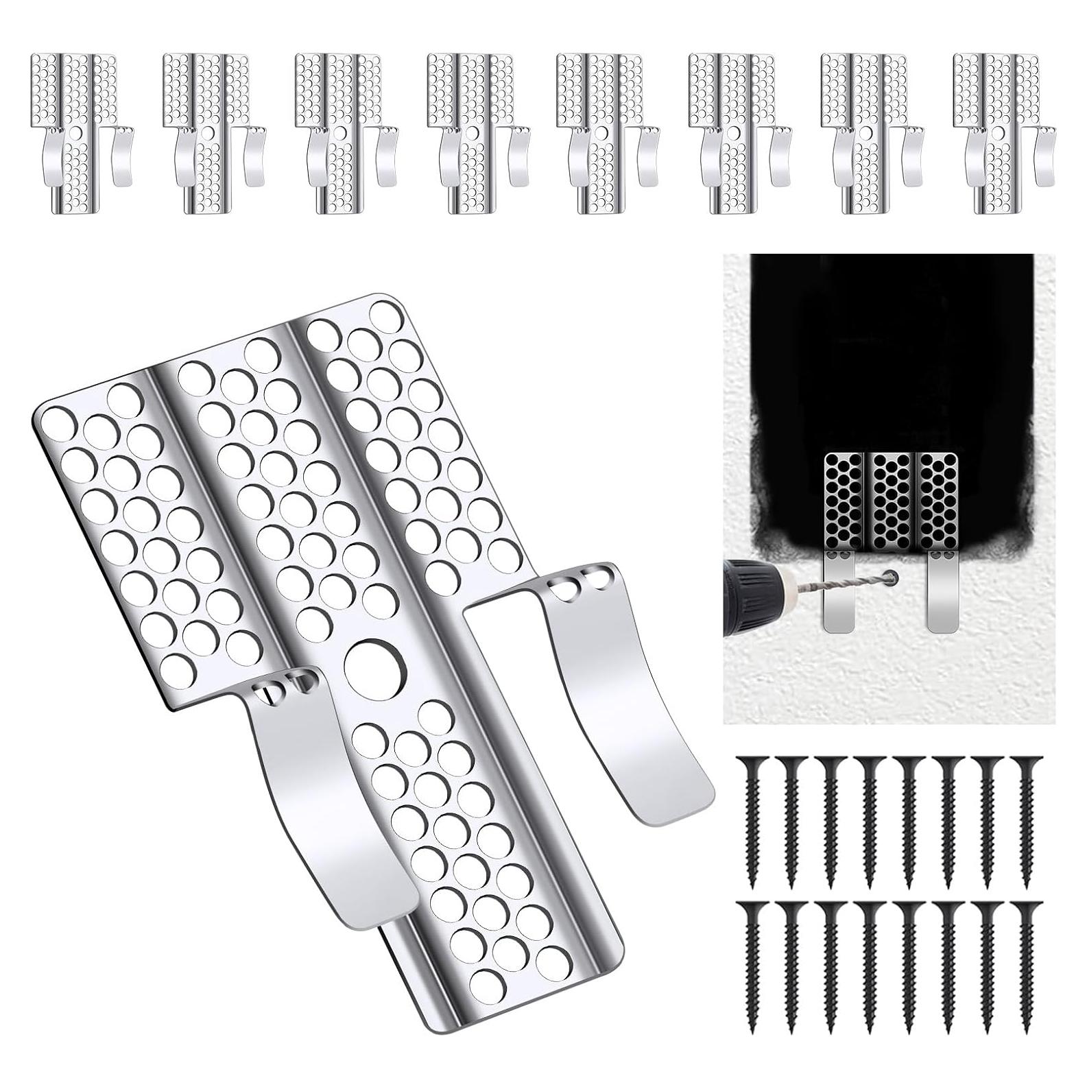 Kit de Reparación de Drywall Rolitwils 8 Clips Acero Inoxidable