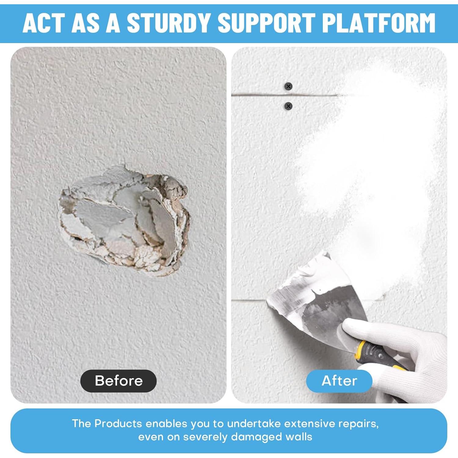 Kit de Reparación de Drywall Rolitwils 8 Clips Acero Inoxidable