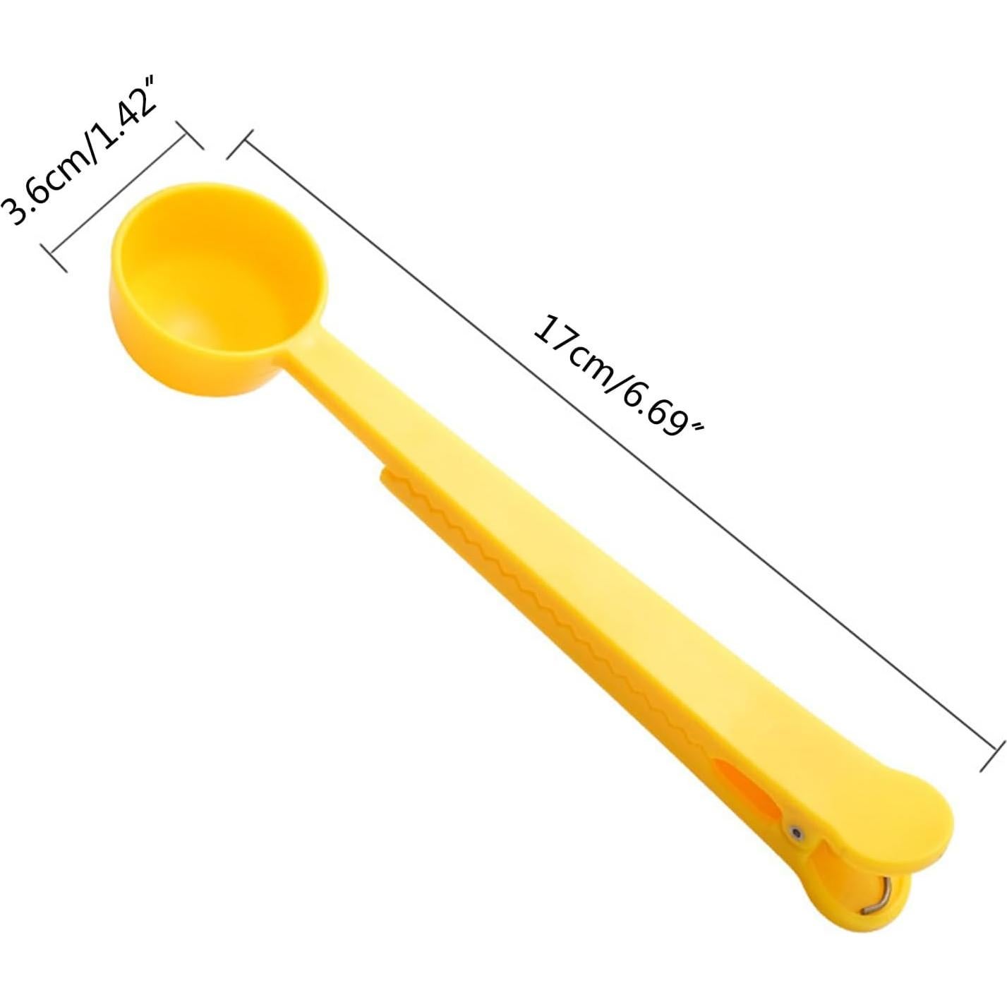 2 in 1 Measuring Spoon Sealing Clip Coffee Scoop for Espresso Tea Milk Protein Powder Bag Clamp Multifunctional Kitchen Accessories
