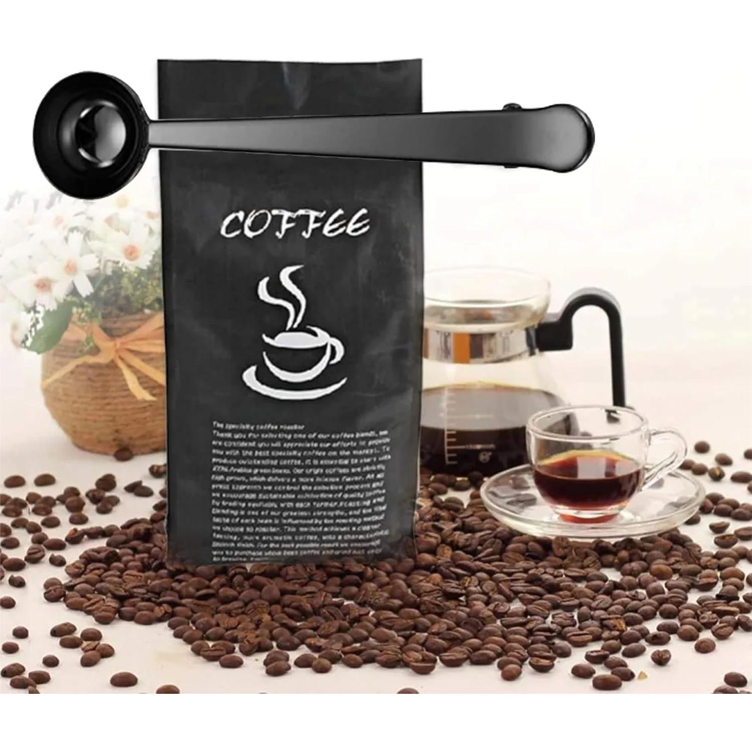 Cuchara Medidora de Café Acero Inoxidable con Clip 17.3 cm