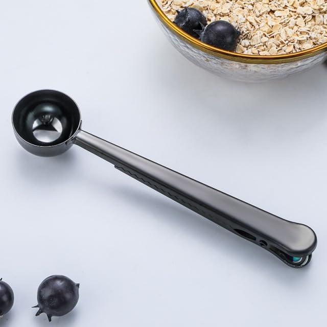 Cuchara Medidora de Café Acero Inoxidable con Clip 17.3 cm
