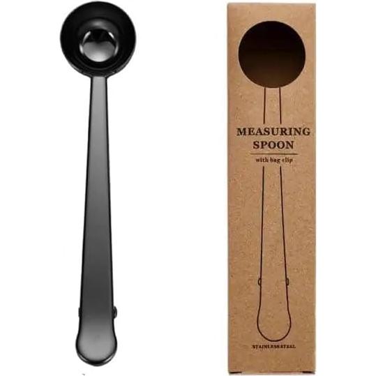 Cuchara Medidora de Café Acero Inoxidable con Clip 17.3 cm
