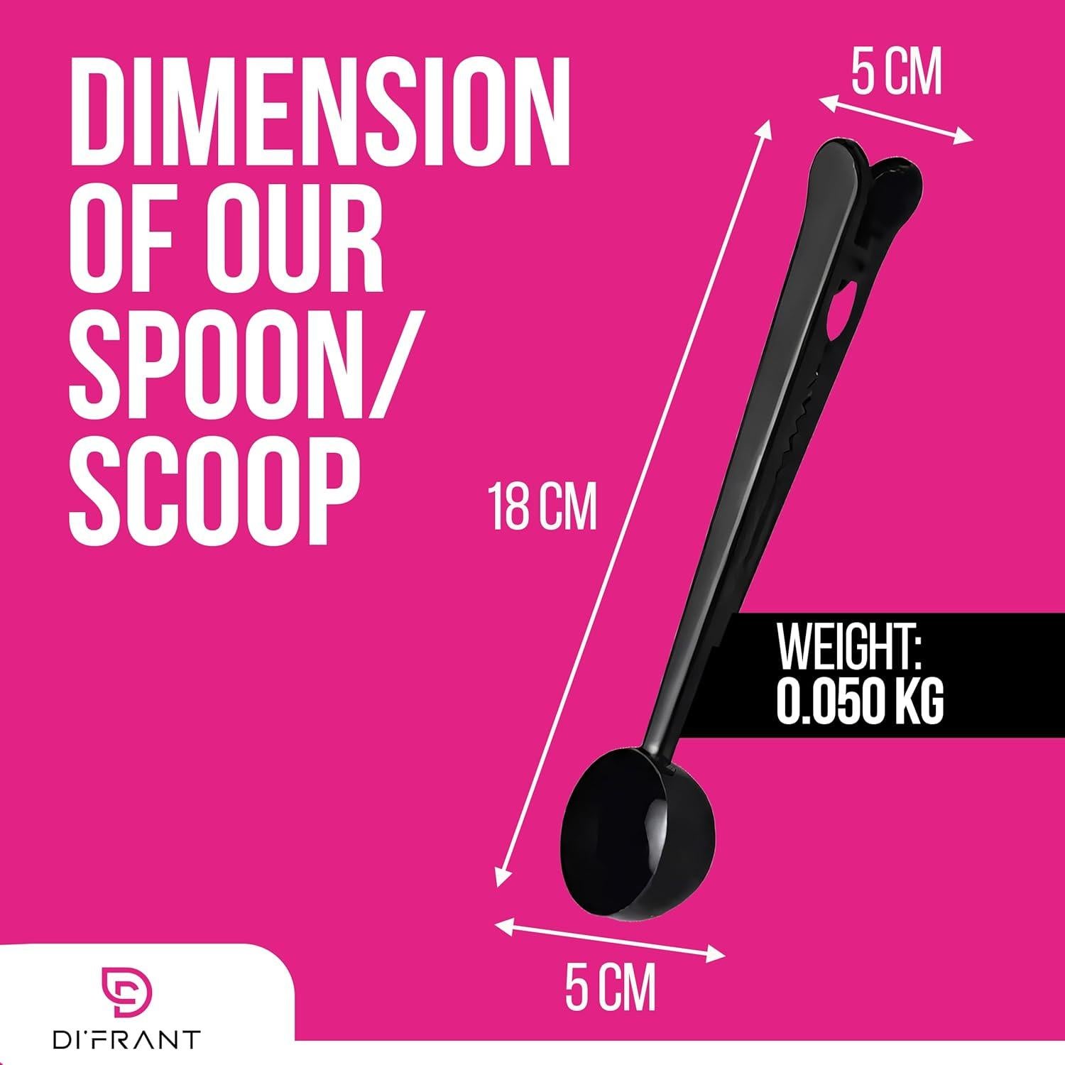 Cuchara Medidora de Café DI'FRANT con Clip Sello Bolsa 14.79ml