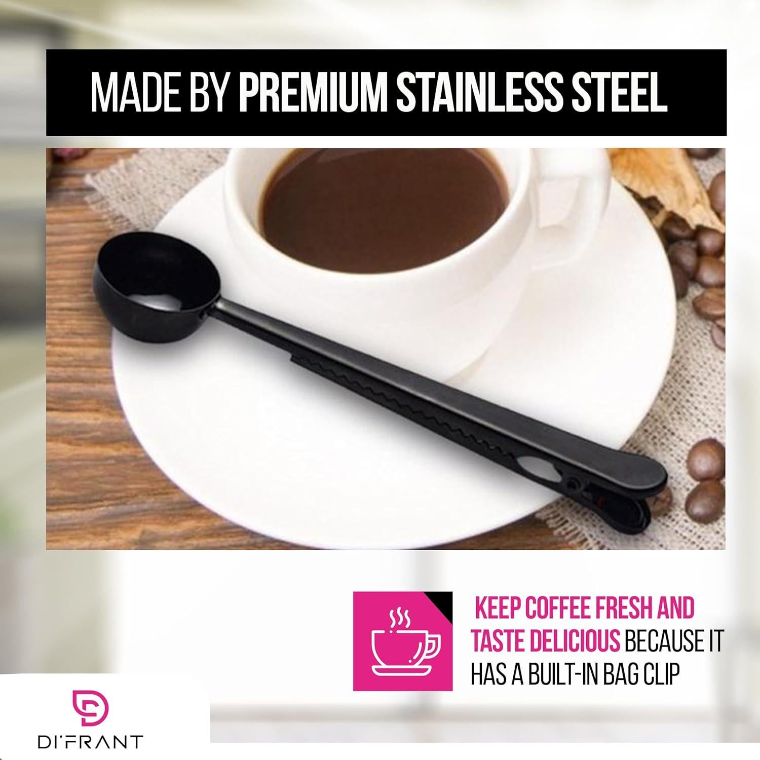 Cuchara Medidora de Café DI'FRANT con Clip Sello Bolsa 14.79ml