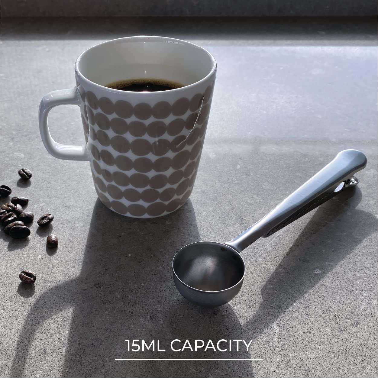 Cucharón de Acero Inoxidable iChewie con Clip para Café y Té