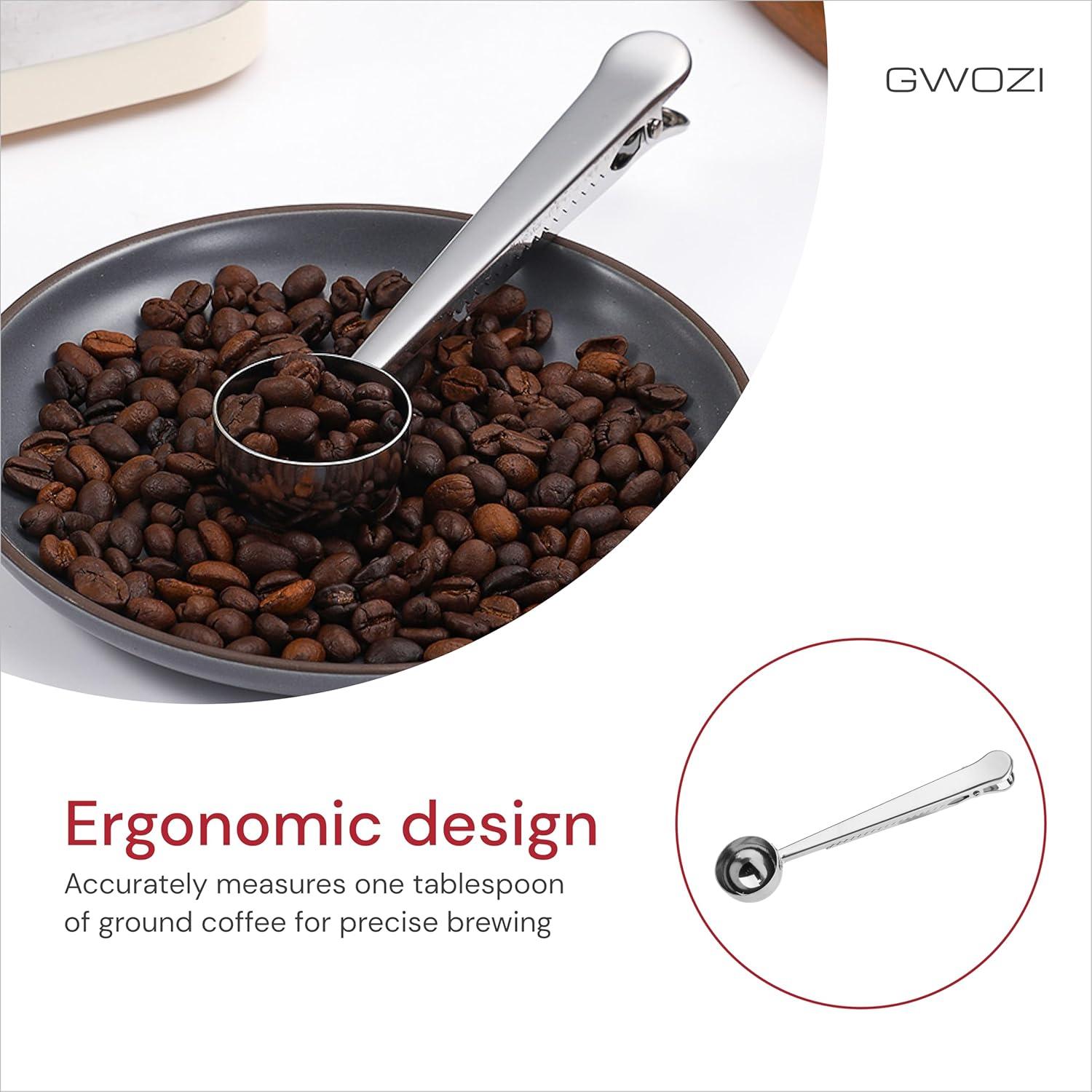 Cucharón Medidor de Acero Inoxidable GWOZI con Clip - 2 Pcs