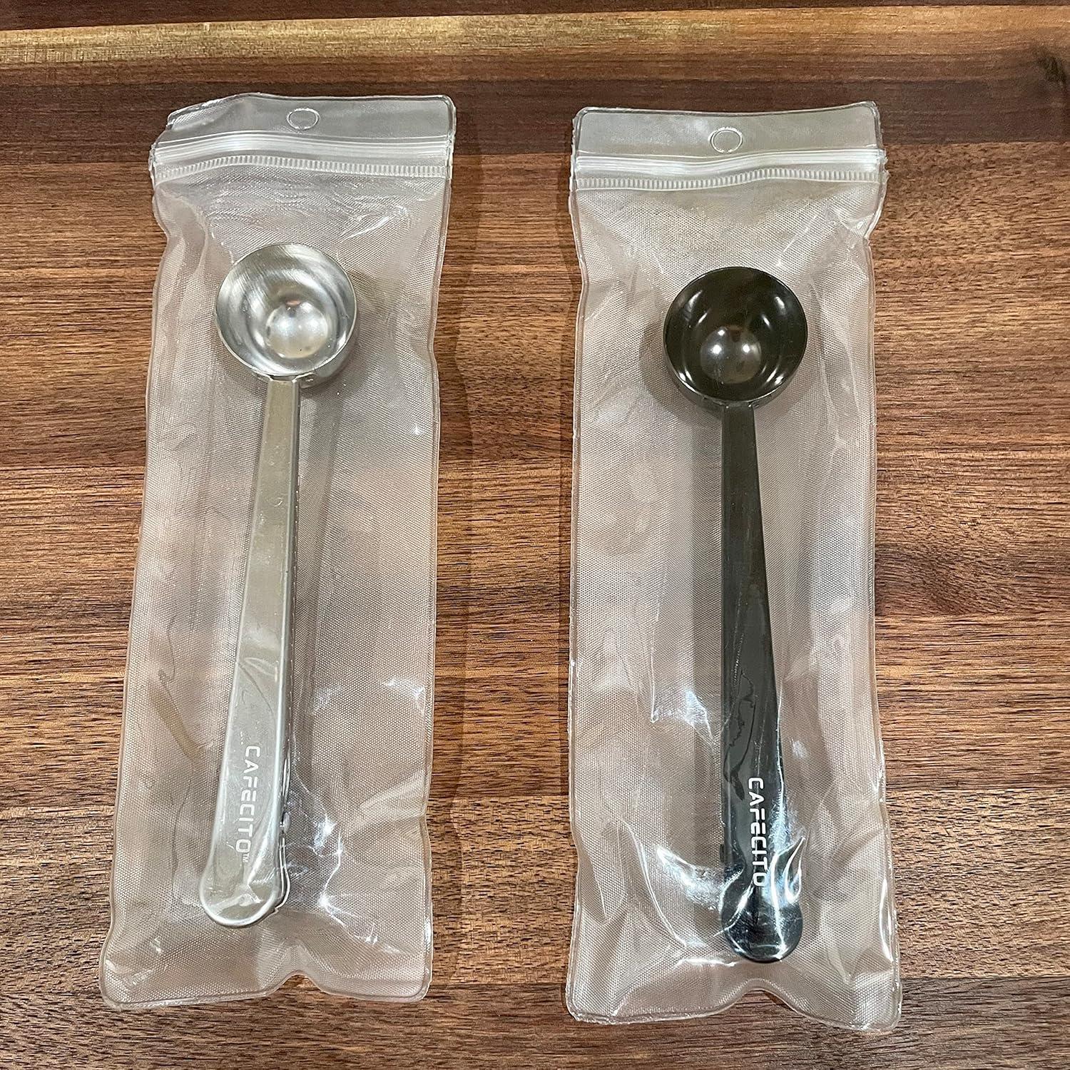 Juego de Cucharas Medidoras de Café Acero Inoxidable Cafecito