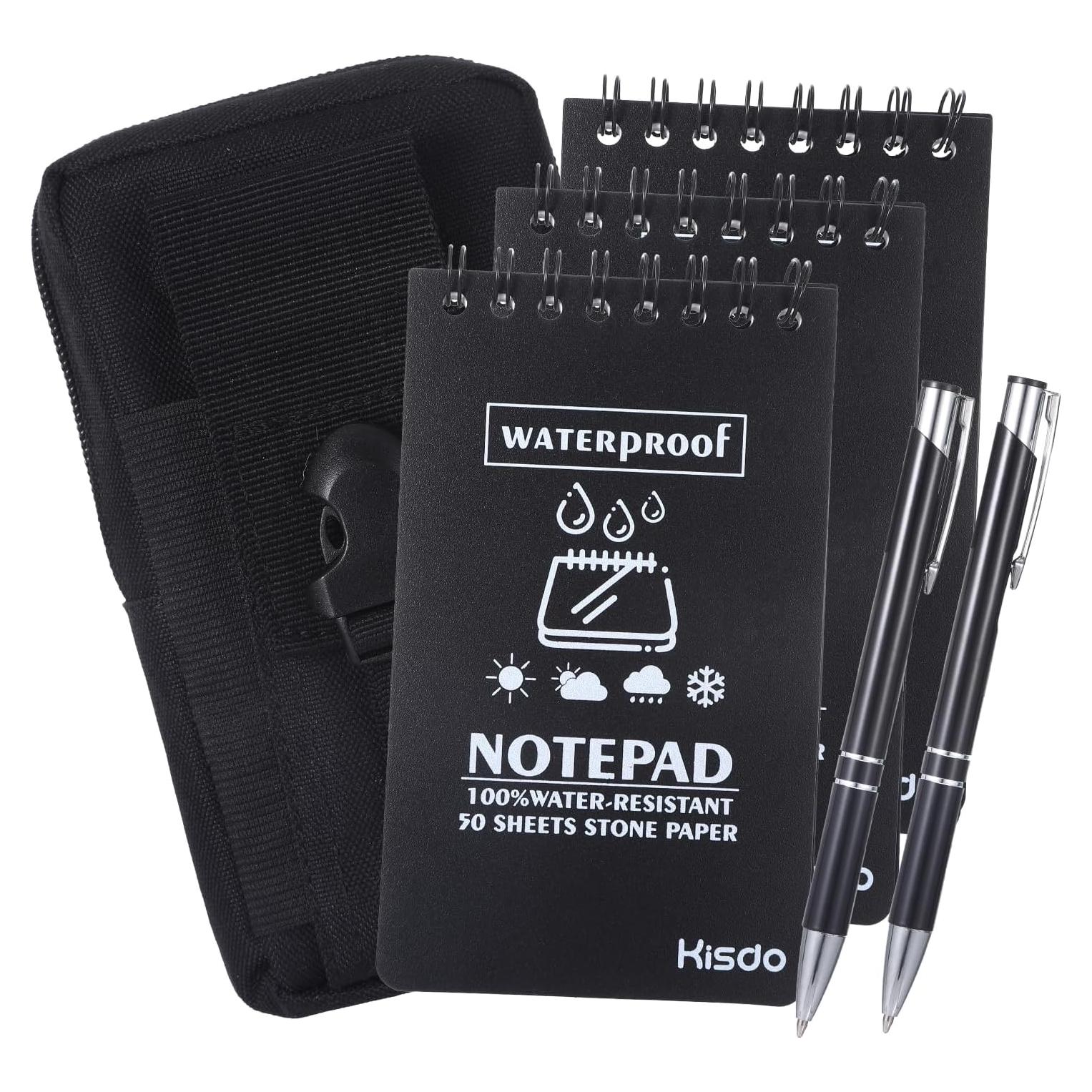 Set de Cuadernos Impermeables Hoohnnaa 6 Piezas con Bolígrafos