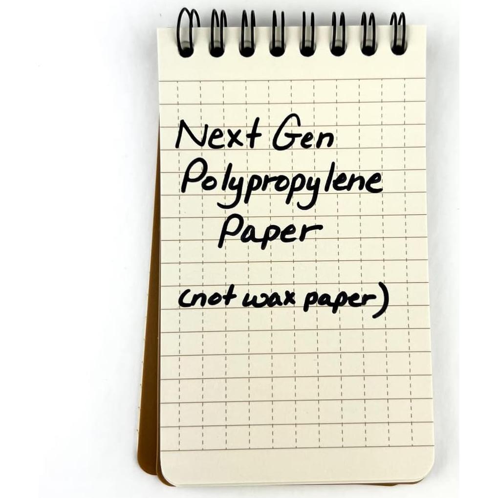 Bloc de Notas Impermeable LETHALIFE 3x5 cm Marrón Coyote - Paquete de 3