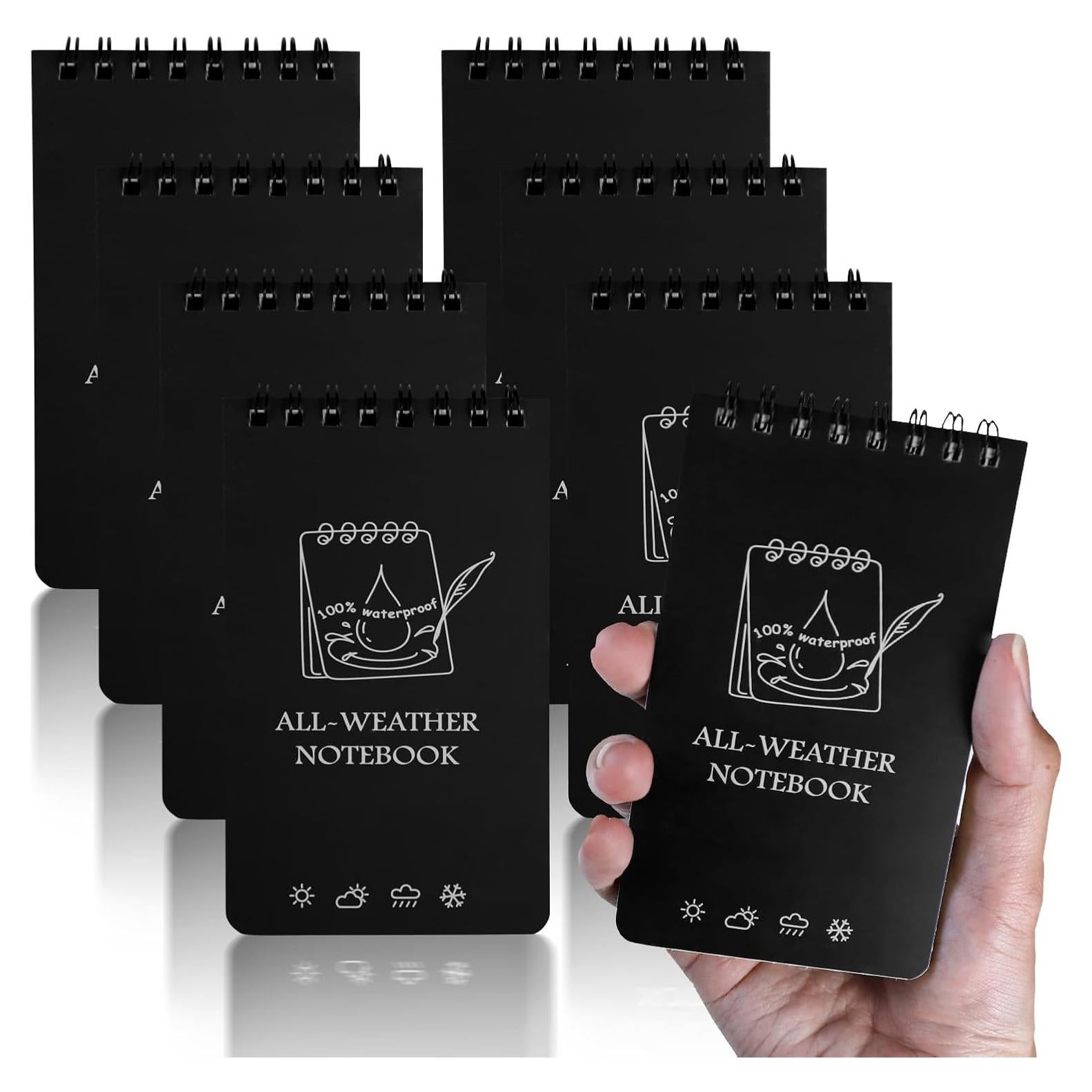 8 Cuadernos Impermeables CXRYLZ 3x5 para Actividades al Aire Libre