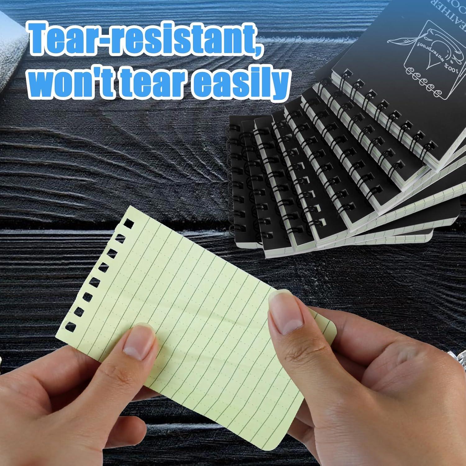 8 Cuadernos Impermeables CXRYLZ 3x5 para Actividades al Aire Libre