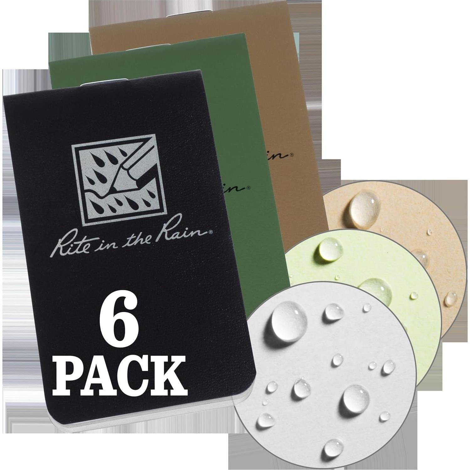 Cuaderno Impermeable Rite in the Rain On The Go 6 Paquete