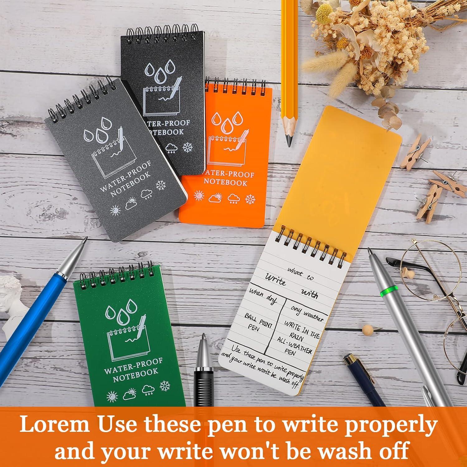 50 Cuadernos Impermeables TaoBary 12.7x7.6 cm Espiral