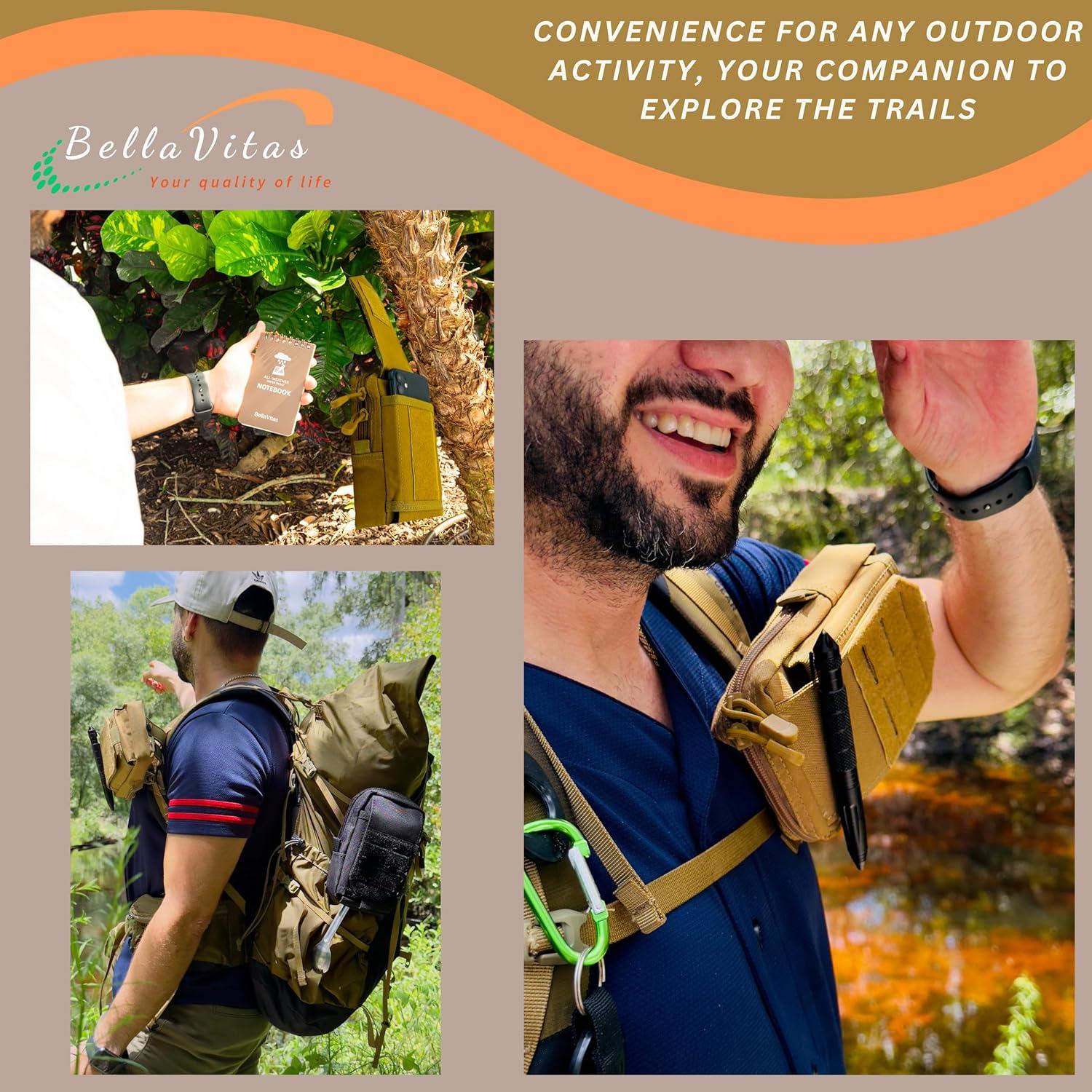 Funda Táctica EDC BellaVitas Caqui 16.5x10.4 cm Impermeable