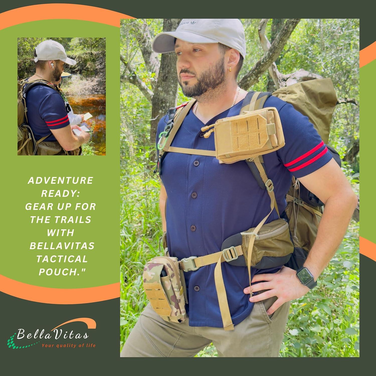 Funda Táctica EDC BellaVitas Caqui 16.5x10.4 cm Impermeable