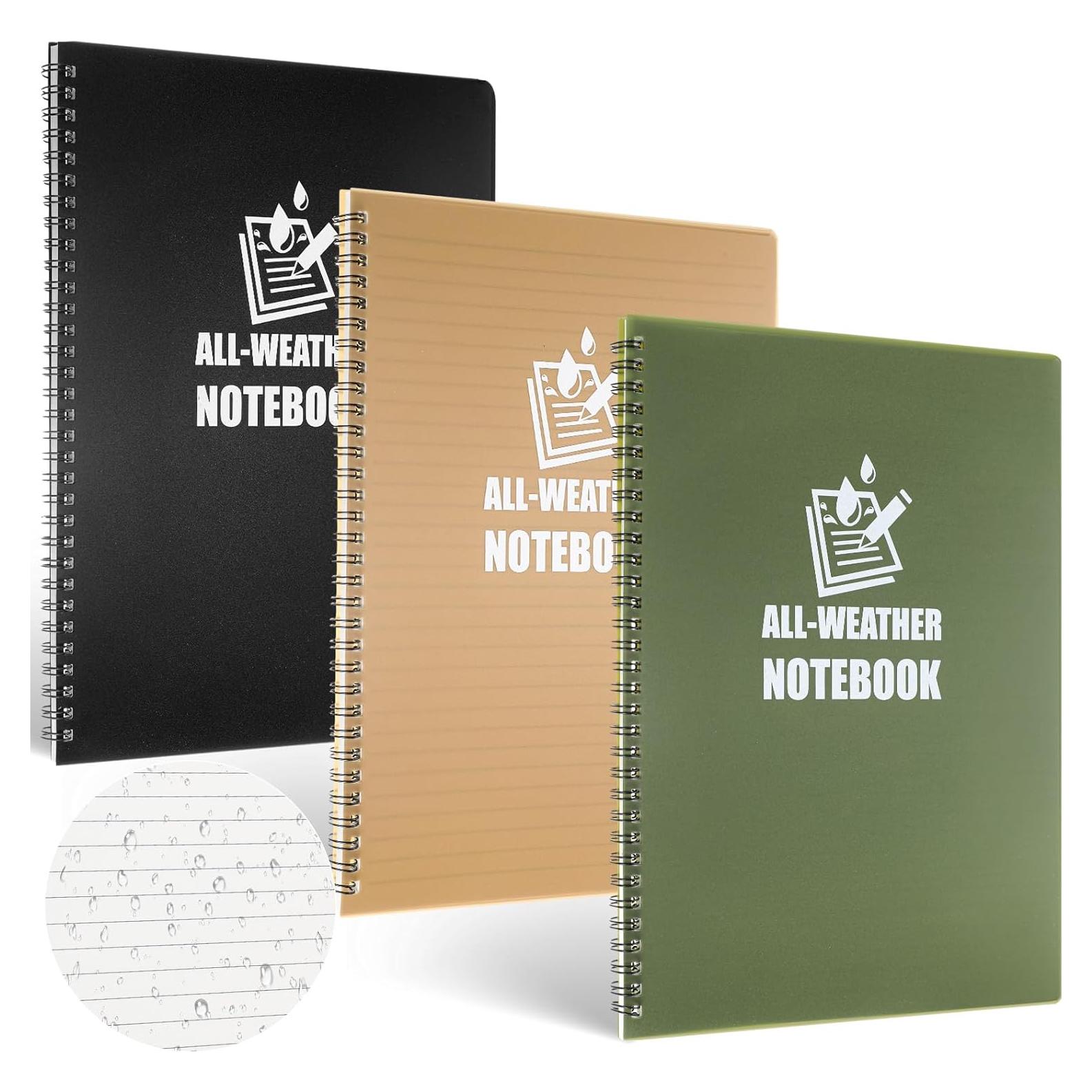 3 Cuadernos Impermeables Dunzoom 21.6x27.9 cm Rayados