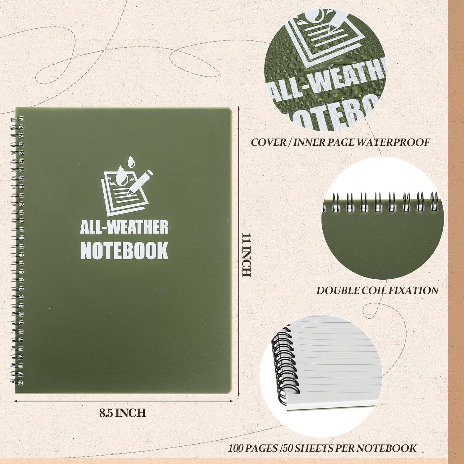 3 Cuadernos Impermeables Dunzoom 21.6x27.9 cm Rayados