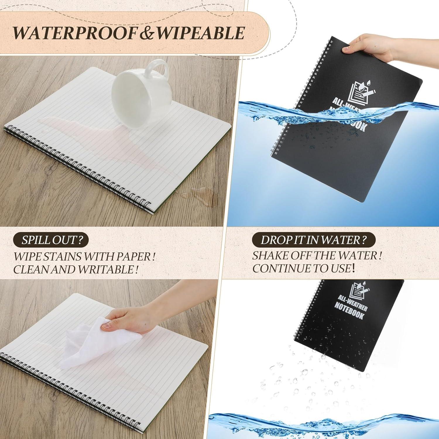 3 Cuadernos Impermeables Dunzoom 21.6x27.9 cm Rayados