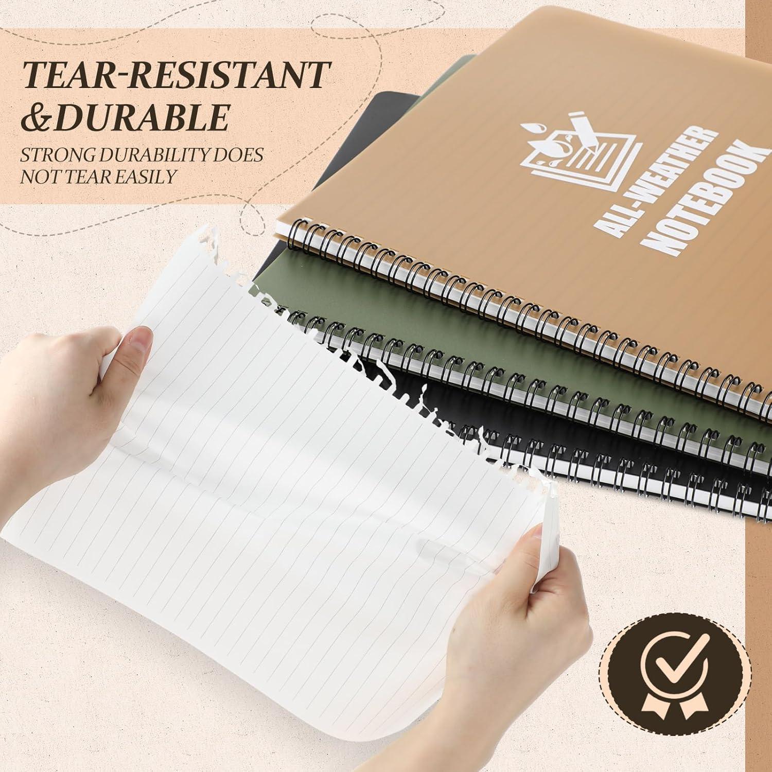 3 Cuadernos Impermeables Dunzoom 21.6x27.9 cm Rayados