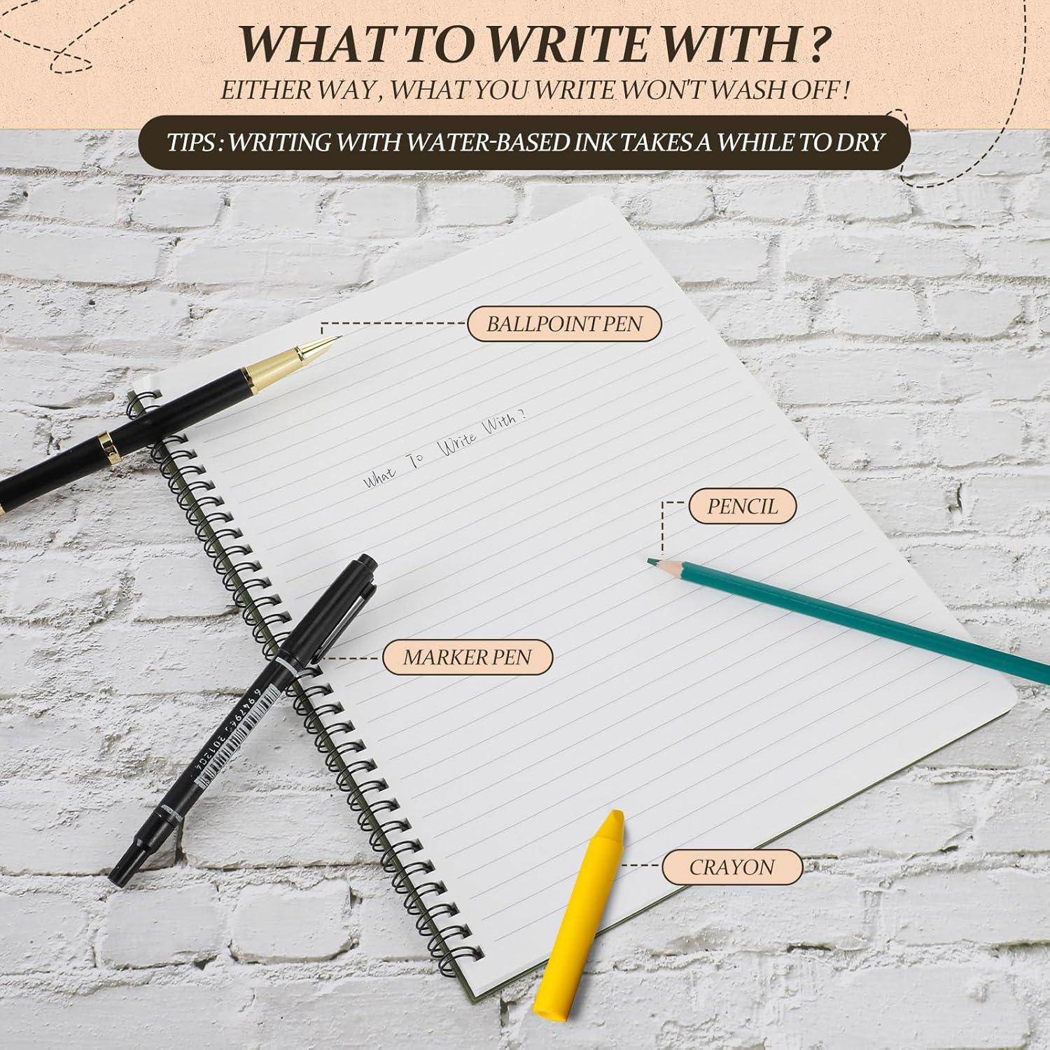 3 Cuadernos Impermeables Dunzoom 21.6x27.9 cm Rayados