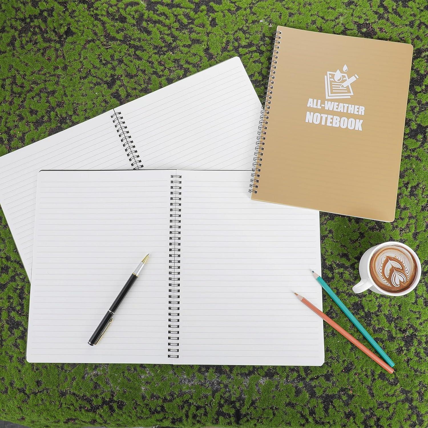 3 Cuadernos Impermeables Dunzoom 21.6x27.9 cm Rayados