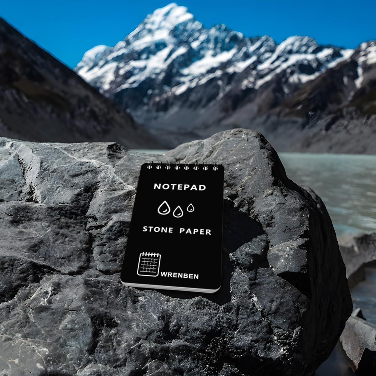 Cuaderno Espiral Impermeable WRENBEN 4PCS 7.62x12.7cm Negro