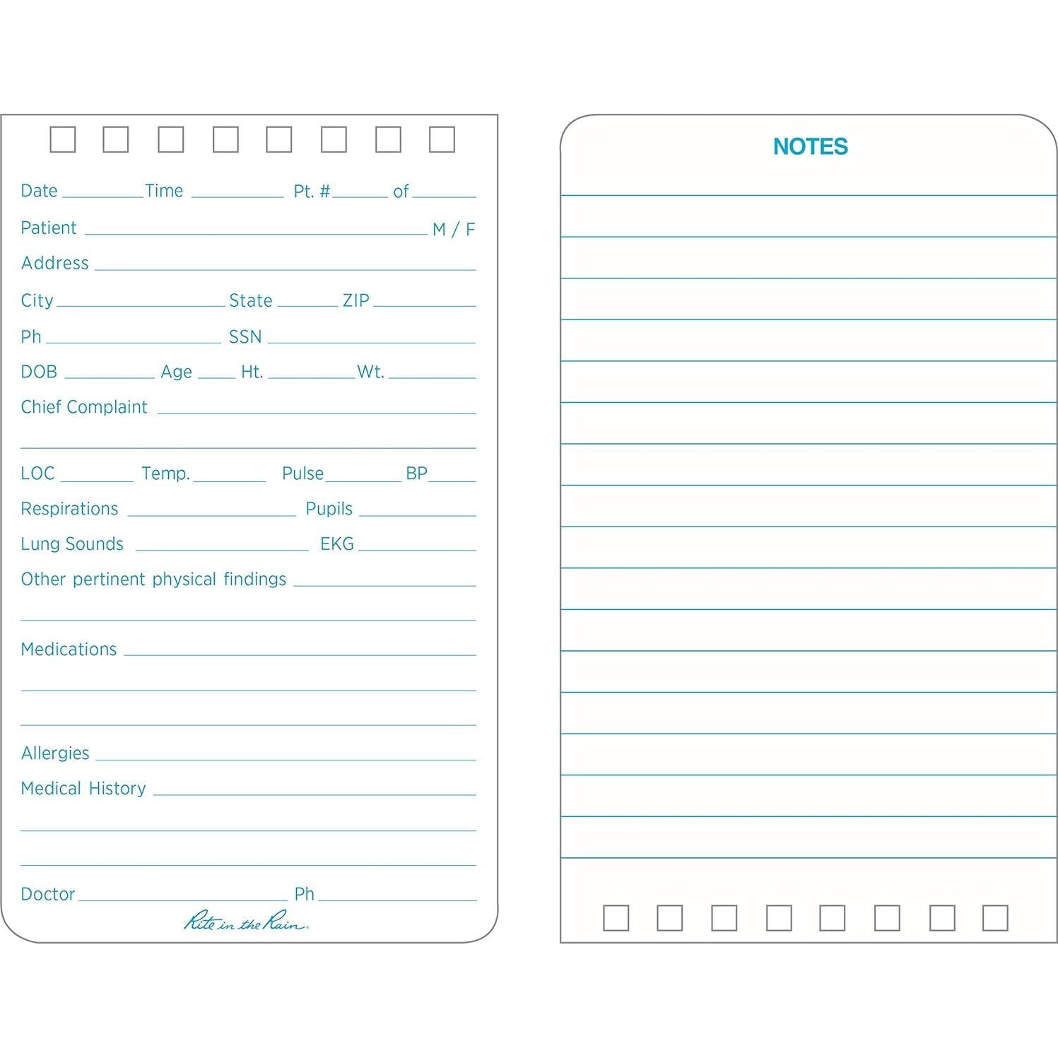 Cuaderno EMS Impermeable Rite in the Rain - Paquete de 3 Amarillo