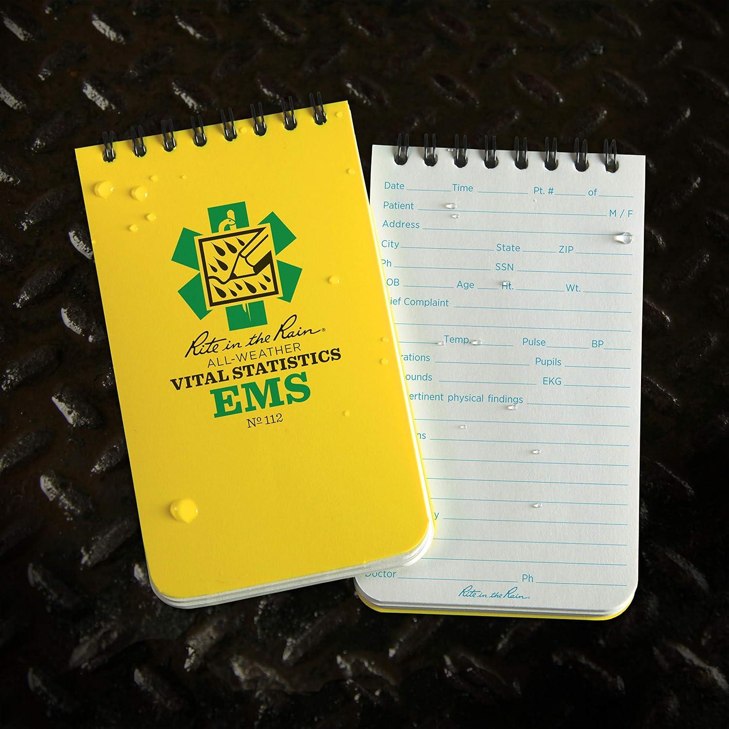 Cuaderno EMS Impermeable Rite in the Rain - Paquete de 3 Amarillo