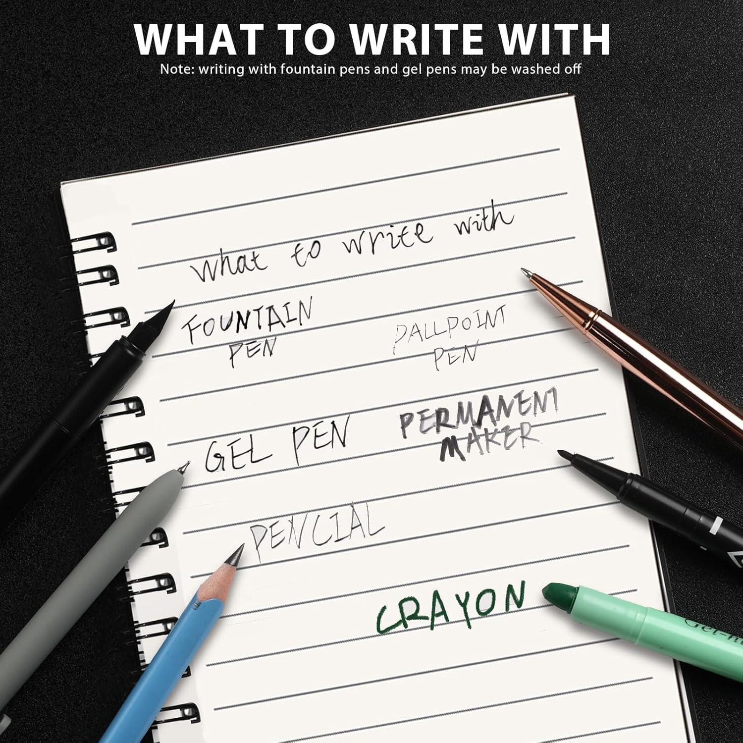 Paquete de 4 Cuadernos Espirales Impermeables Saypacck 10x14 cm