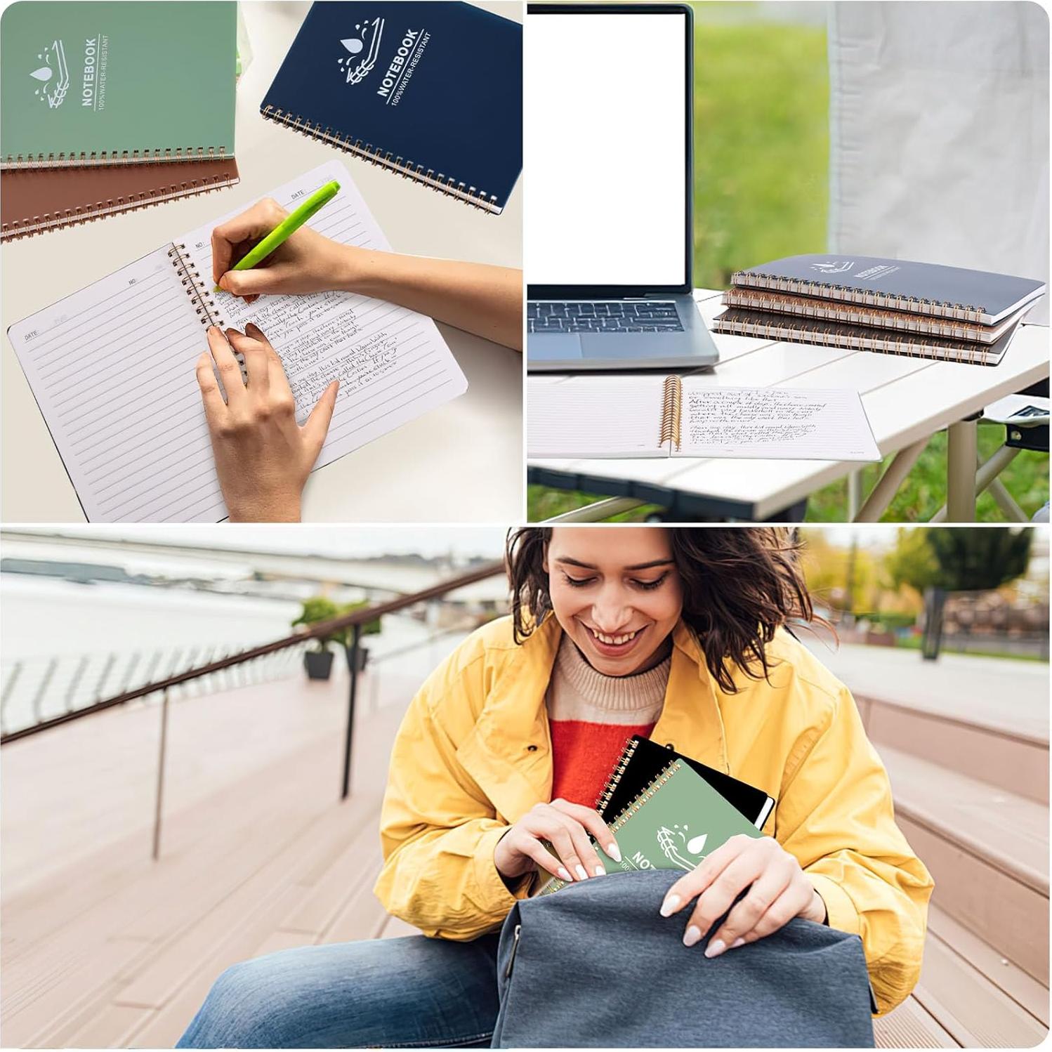 Cuaderno Espiral Koogel A5 Impermeable 60 Hojas Verde