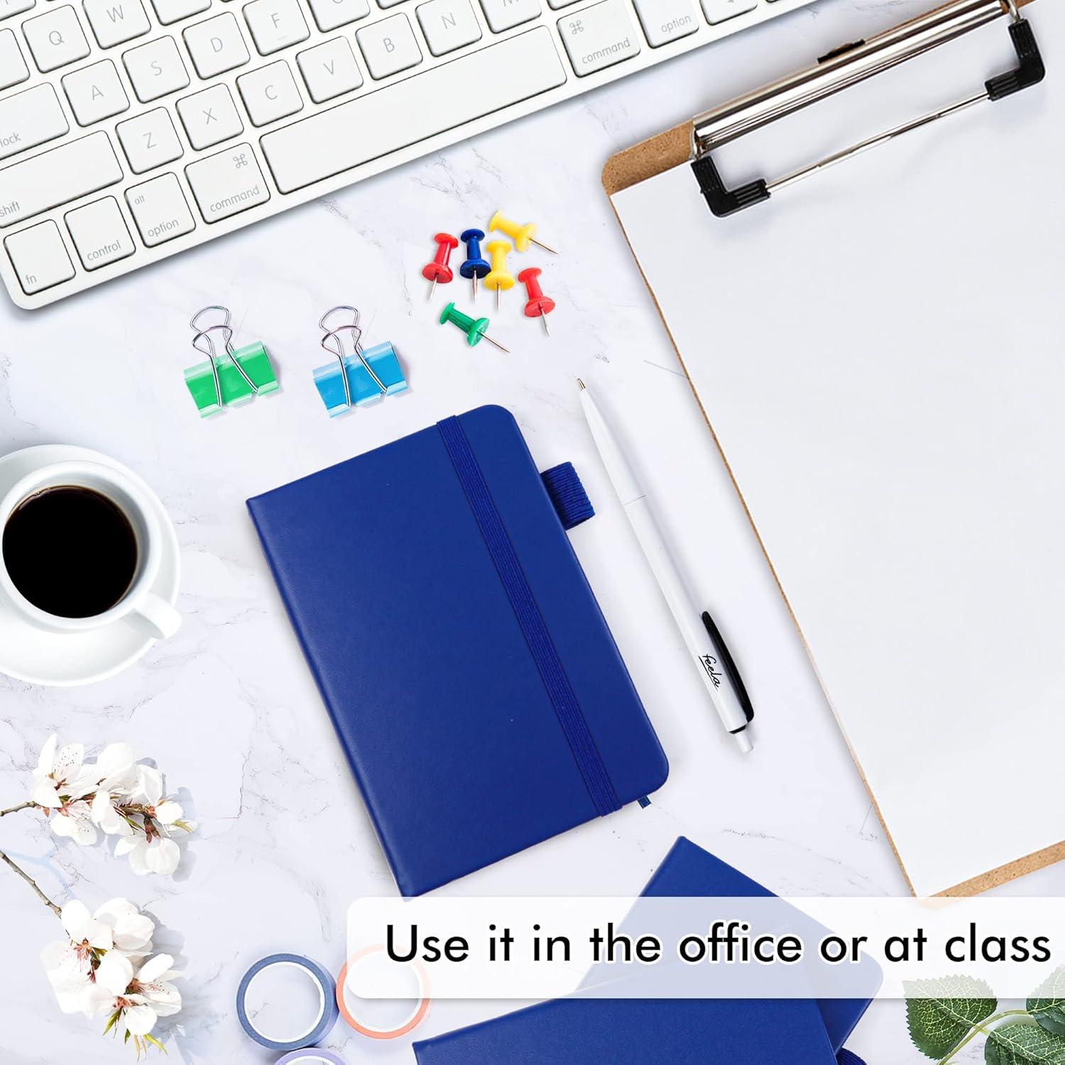 Feela 15 Pack Cuadernos A6 Rayados con 15 Bolígrafos Negros