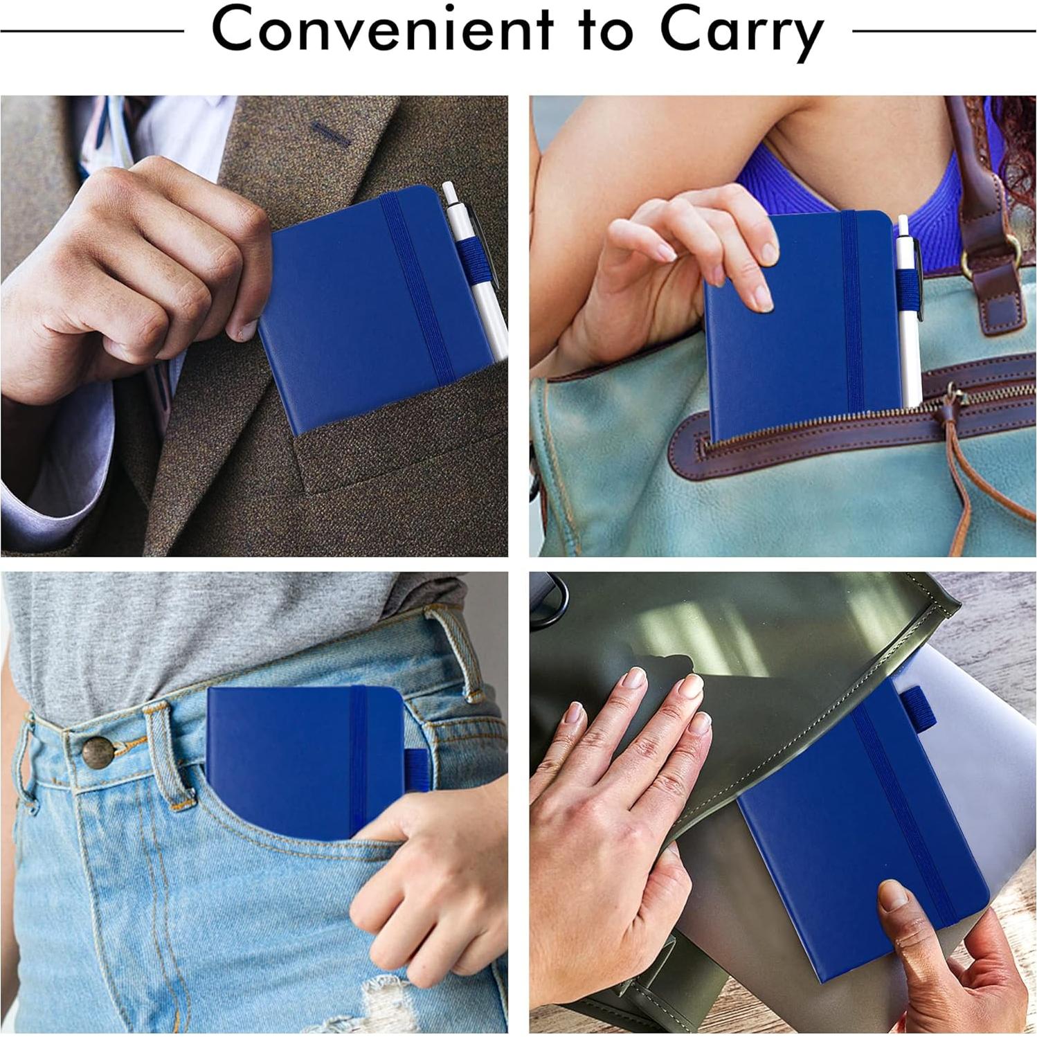 Feela 15 Pack Cuadernos A6 Rayados con 15 Bolígrafos Negros