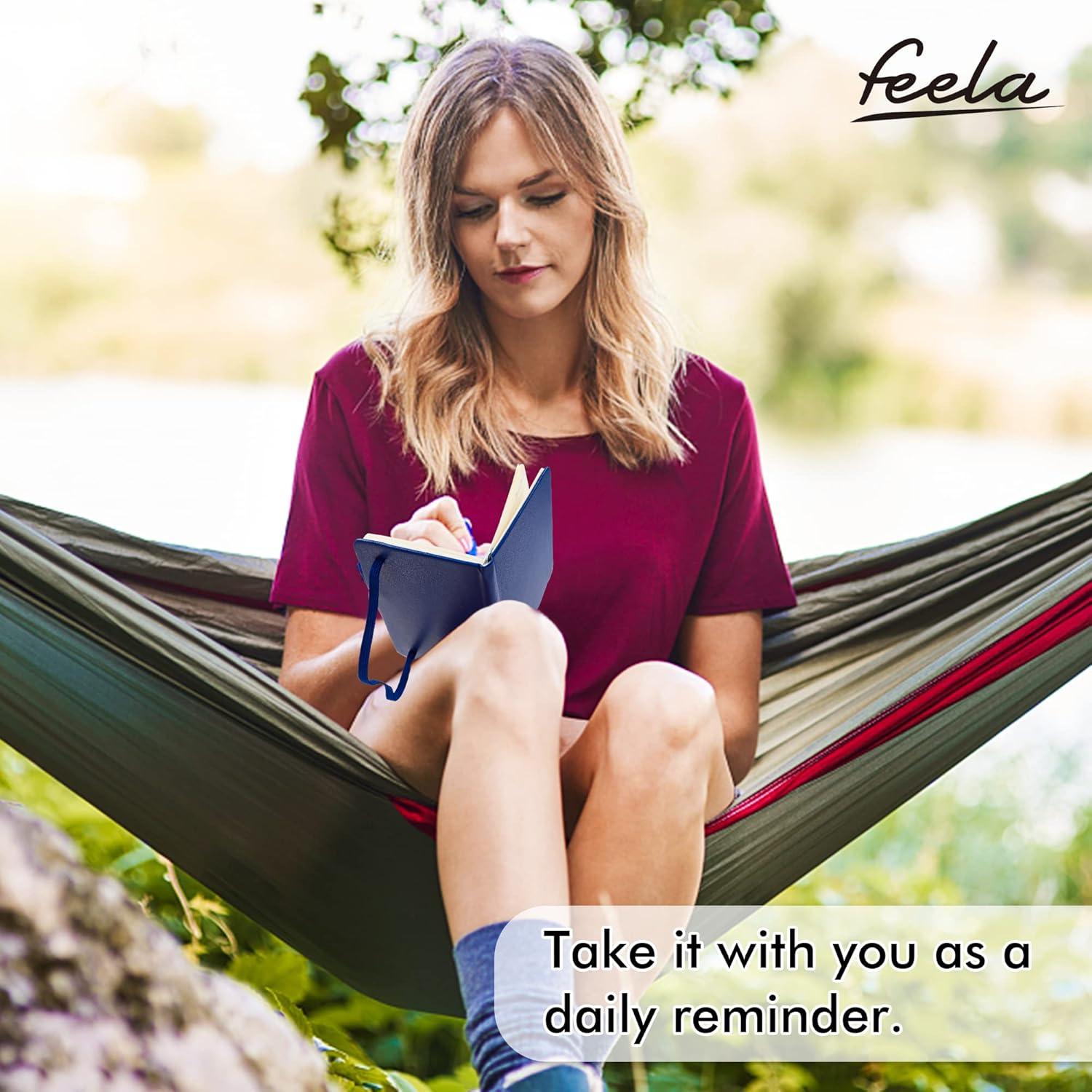 Feela 15 Pack Cuadernos A6 Rayados con 15 Bolígrafos Negros