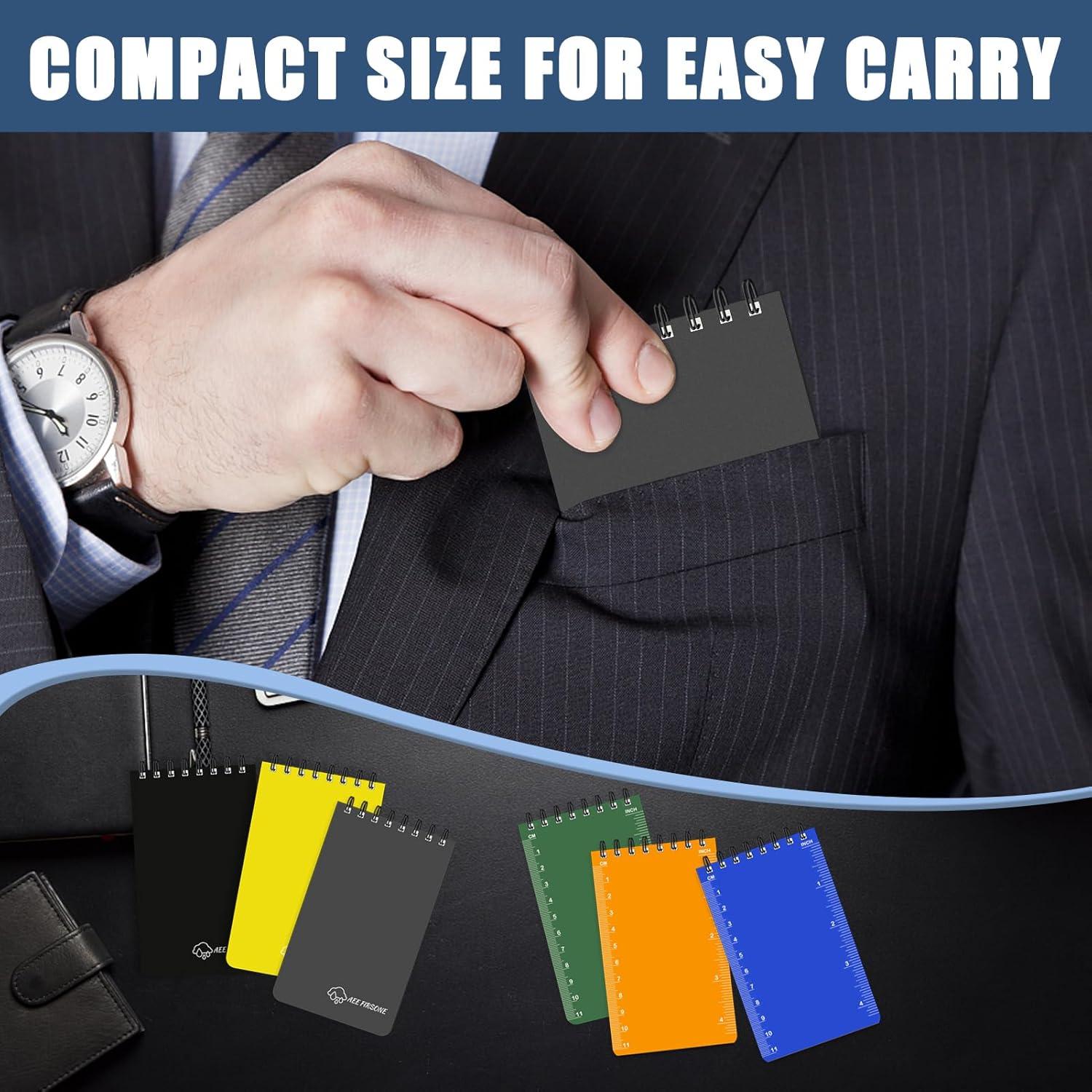 Paquete de 6 blocs de notas impermeables AEE FIRSONE 7.6x12.7cm