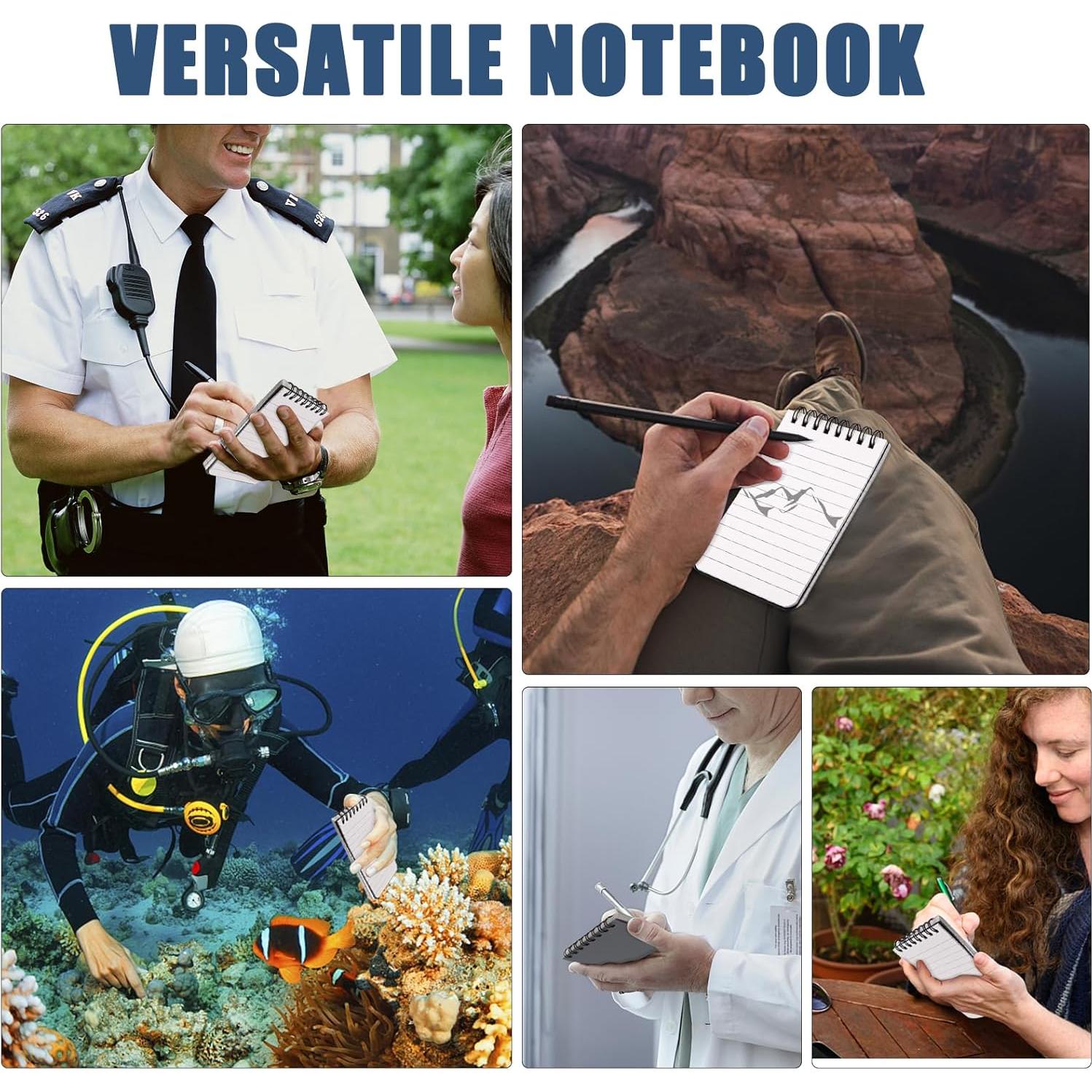 Paquete de 6 blocs de notas impermeables AEE FIRSONE 7.6x12.7cm