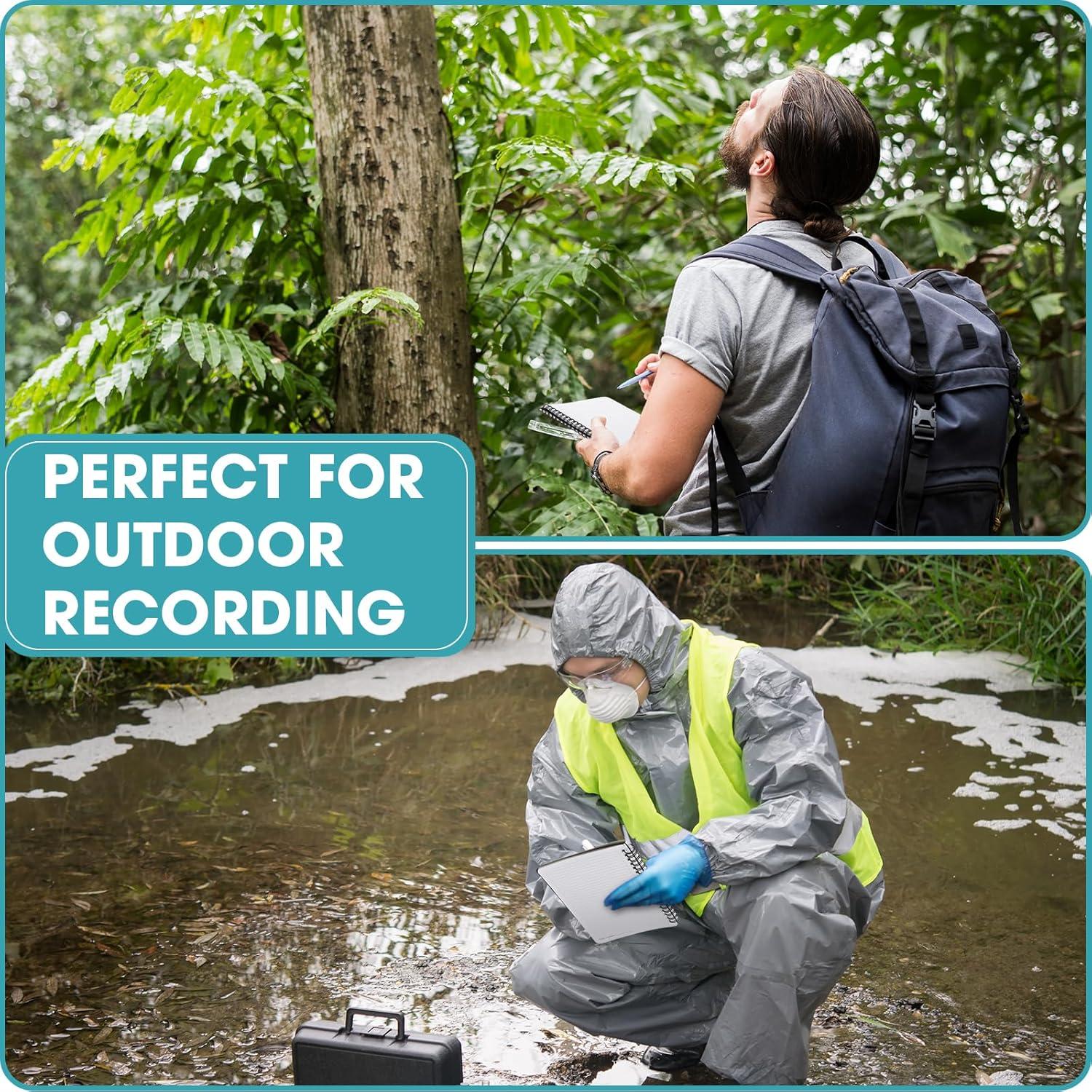 Cuadernos Impermeables Jetec 12 Pcs 5x7" Cuadrícula Negro