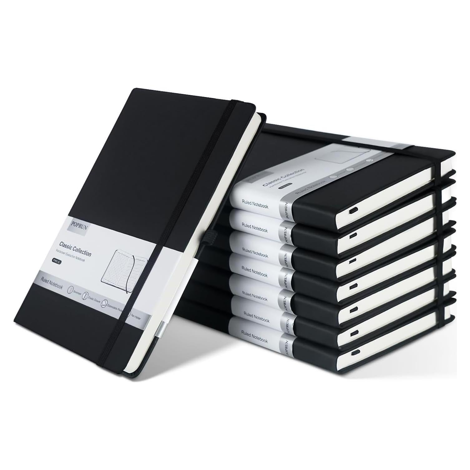 Cuadernos A5 POPRUN Tapa Dura Impermeable Paquete de 8