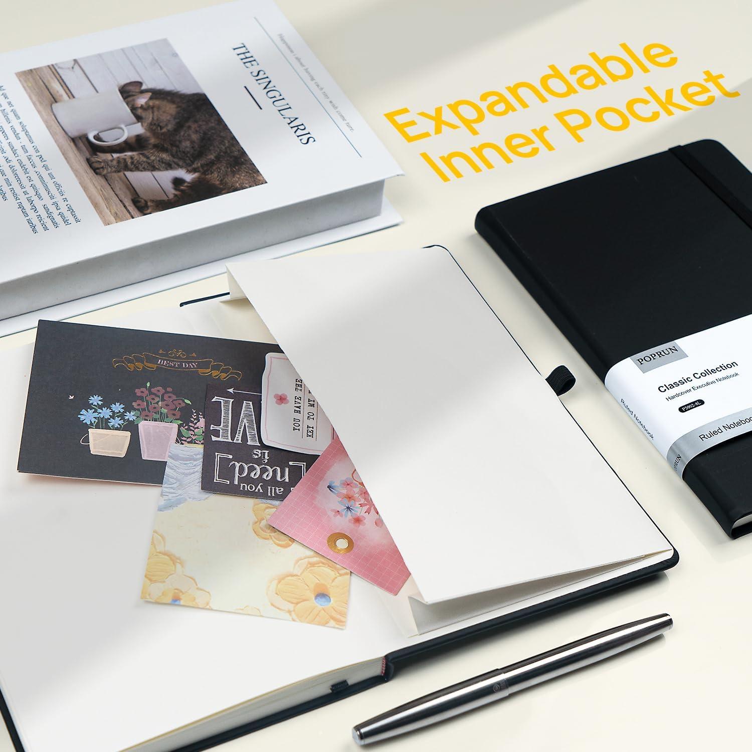 Cuadernos A5 POPRUN Tapa Dura Impermeable Paquete de 8